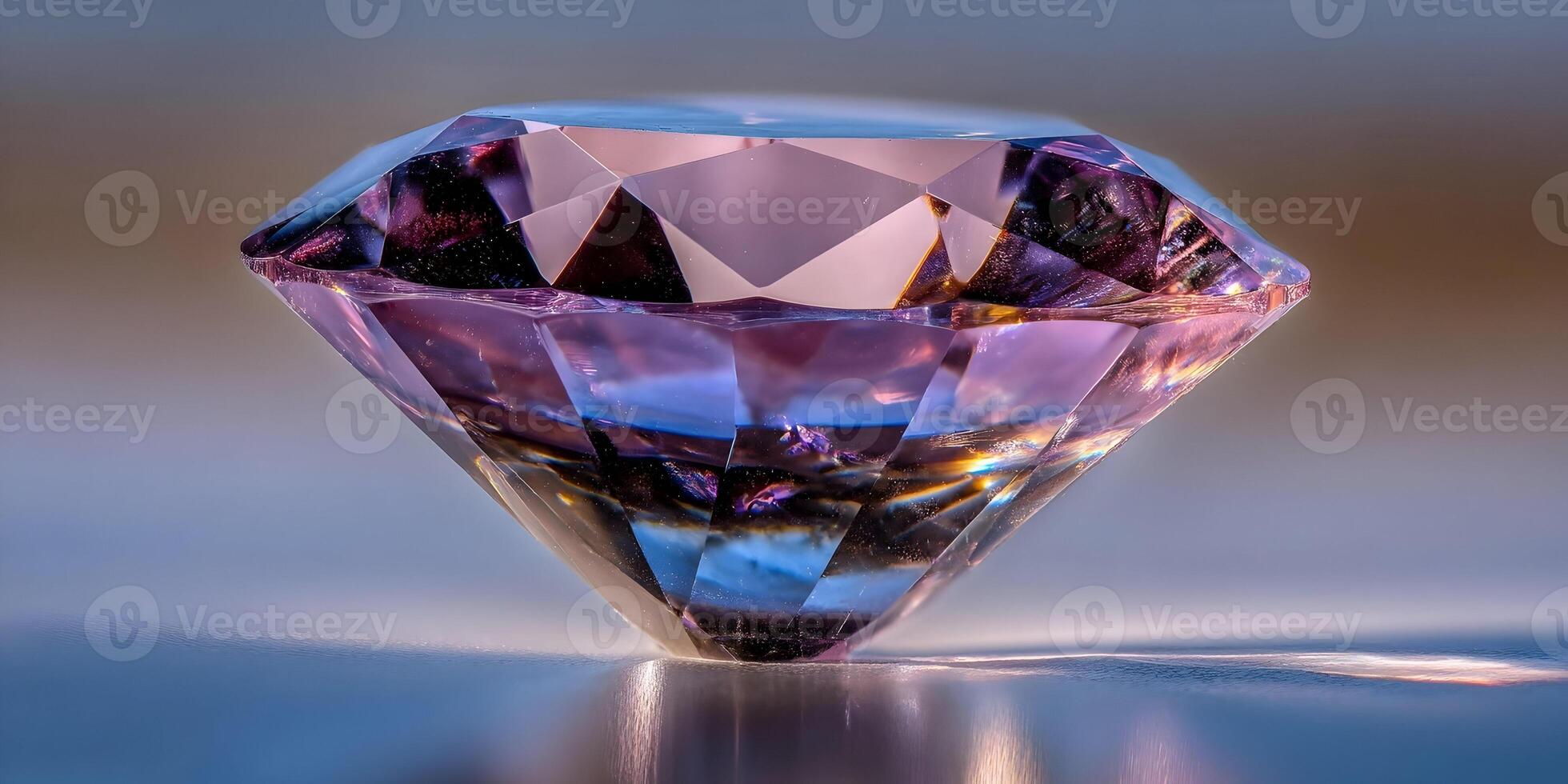 Purple Diamond Gemstone Crystal Closeup Photography photo