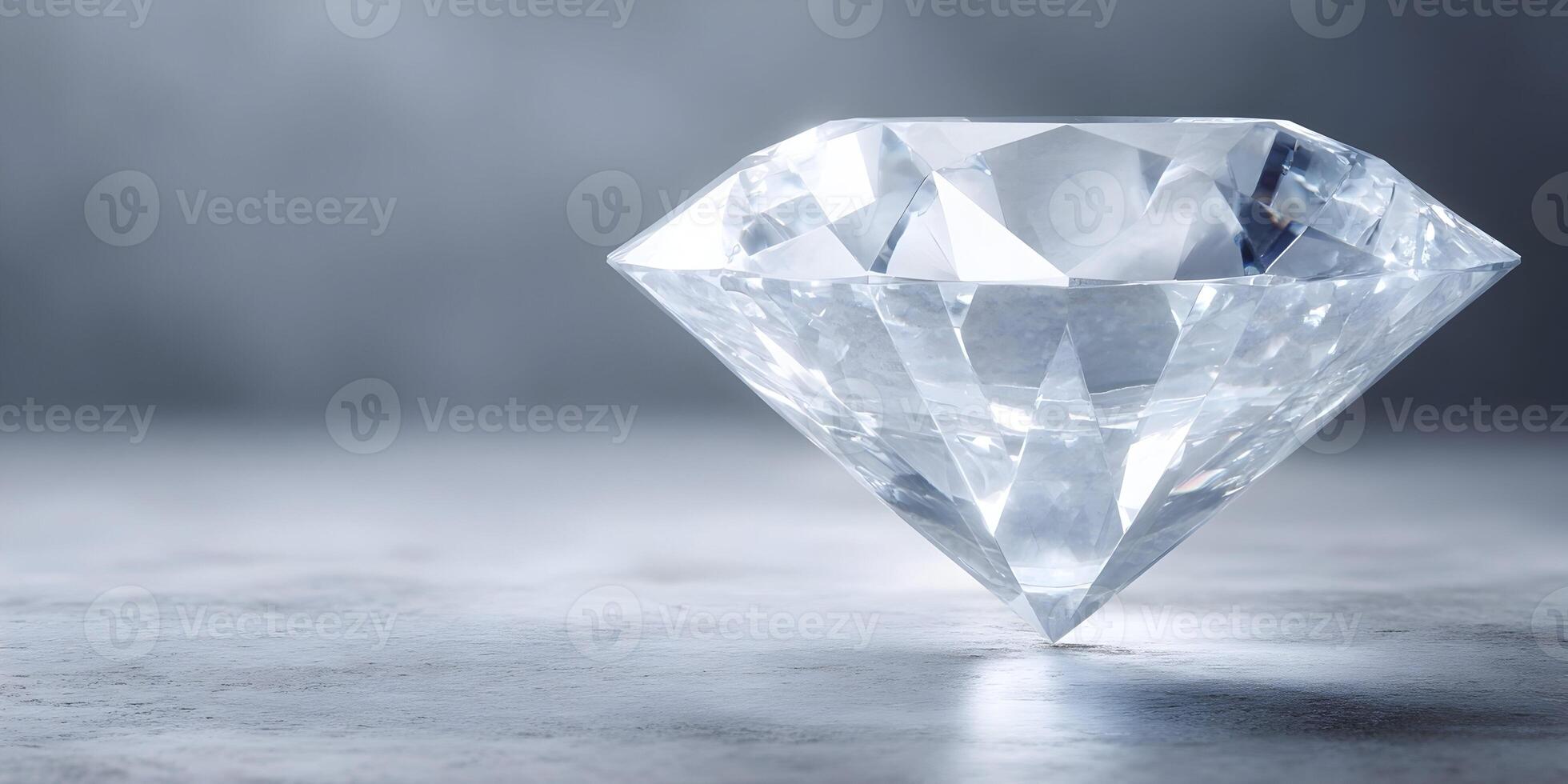 Brilliant Cut Diamond Gemstone on Gray Surface photo