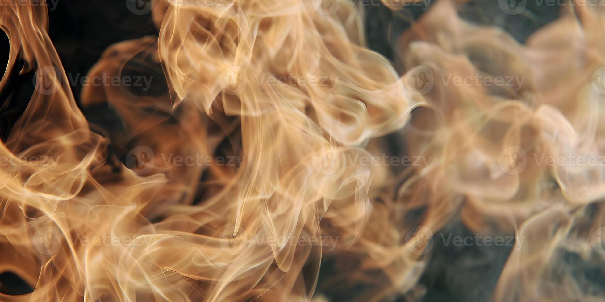 Abstract Fire Flames Background Orange and Yellow Swirls Closeup photo
