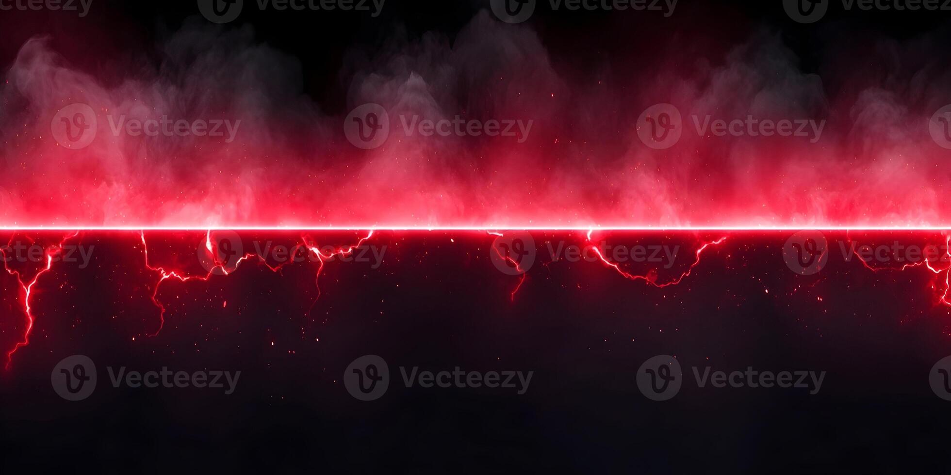 Red Glowing Energy Crack Background Dark Smoke Red Lightning photo