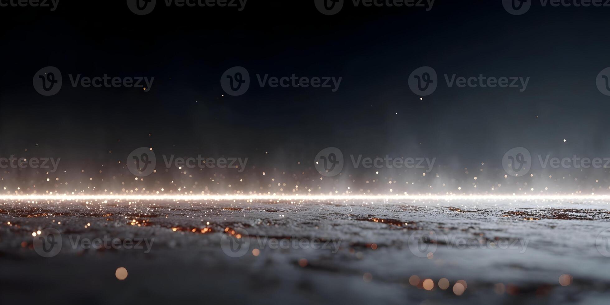 Glowing Particles on Dark Surface Abstract Background Image photo