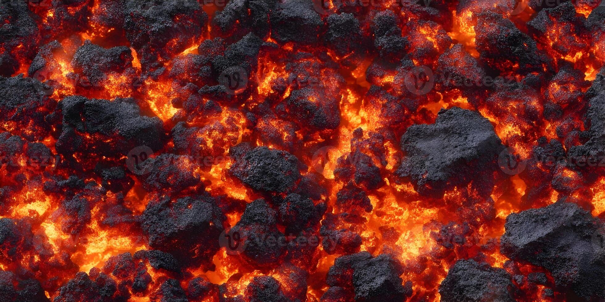Glowing Hot Lava Rocks Molten Volcanic Rock Texture Background photo