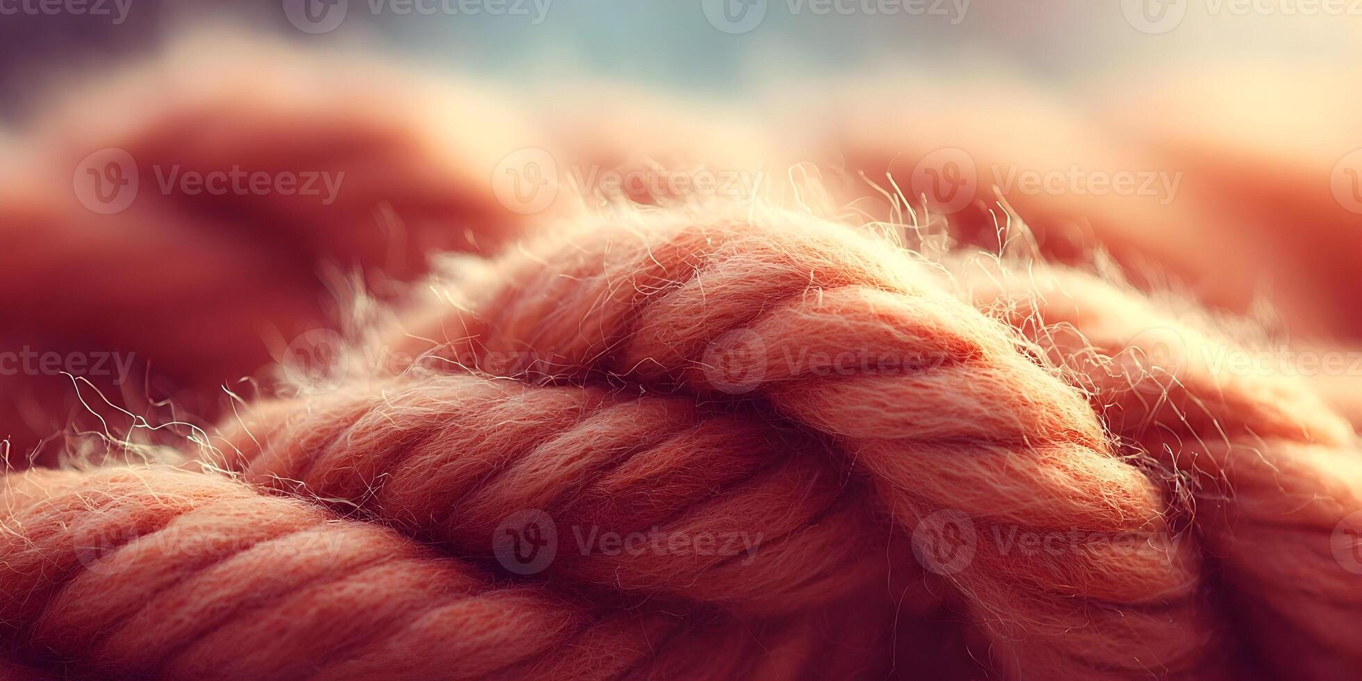 Closeup Soft Coral Pink Wool Yarn Texture photo