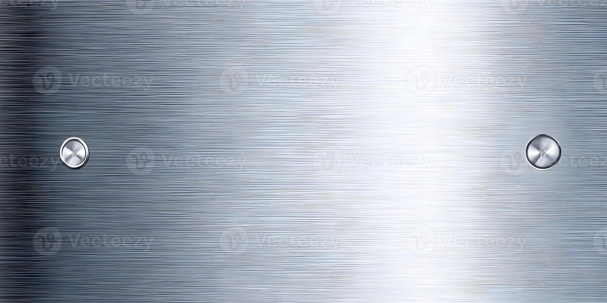 Brushed Metal Texture with Two Circular Screw Heads photo