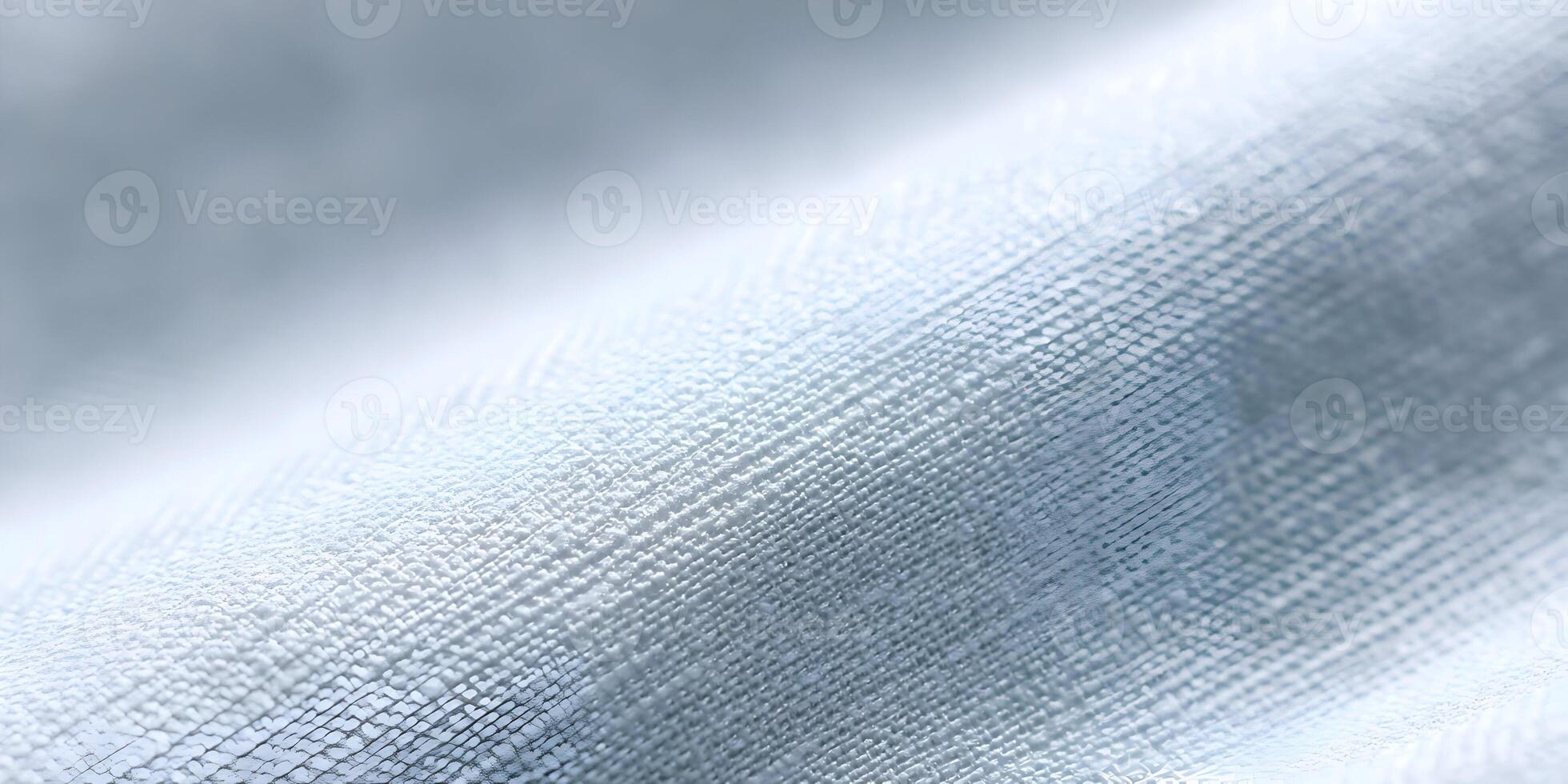 Closeup Light Blue Fabric Texture Detailed Textile Background photo