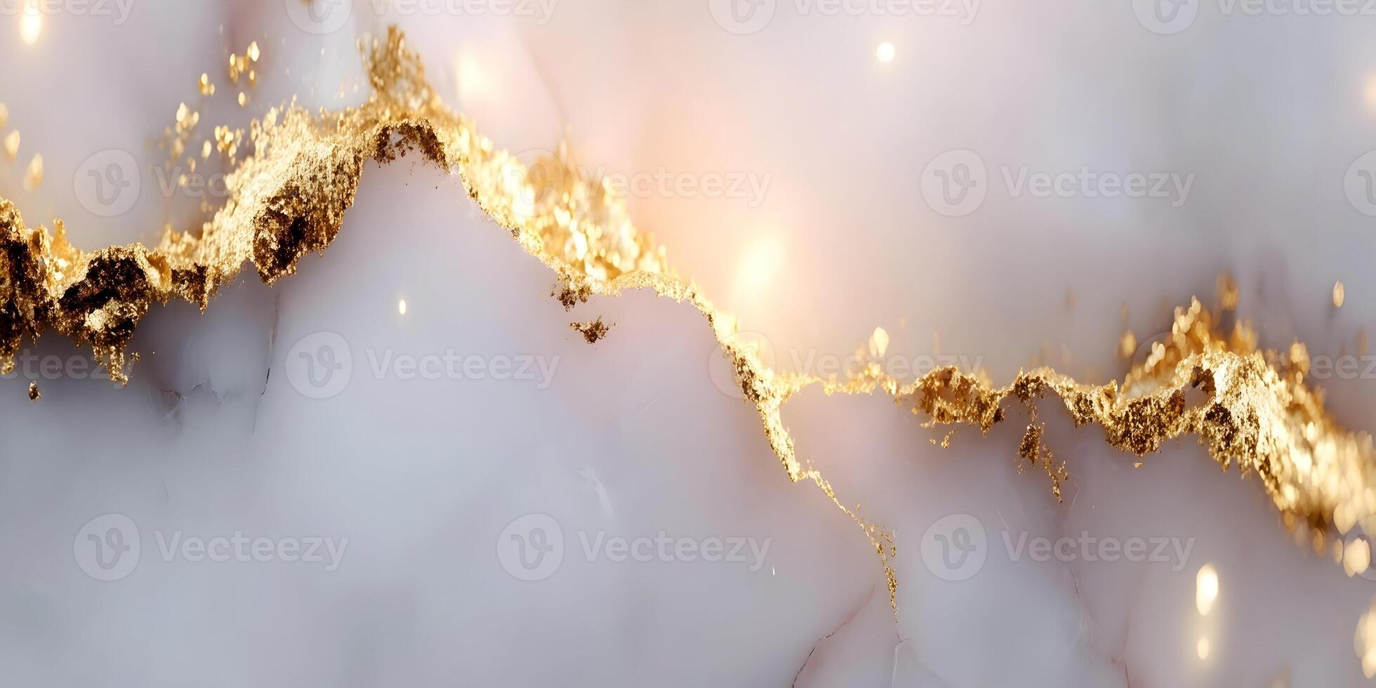 Elegant Gold Marble Texture with Glowing Lights Background Image photo