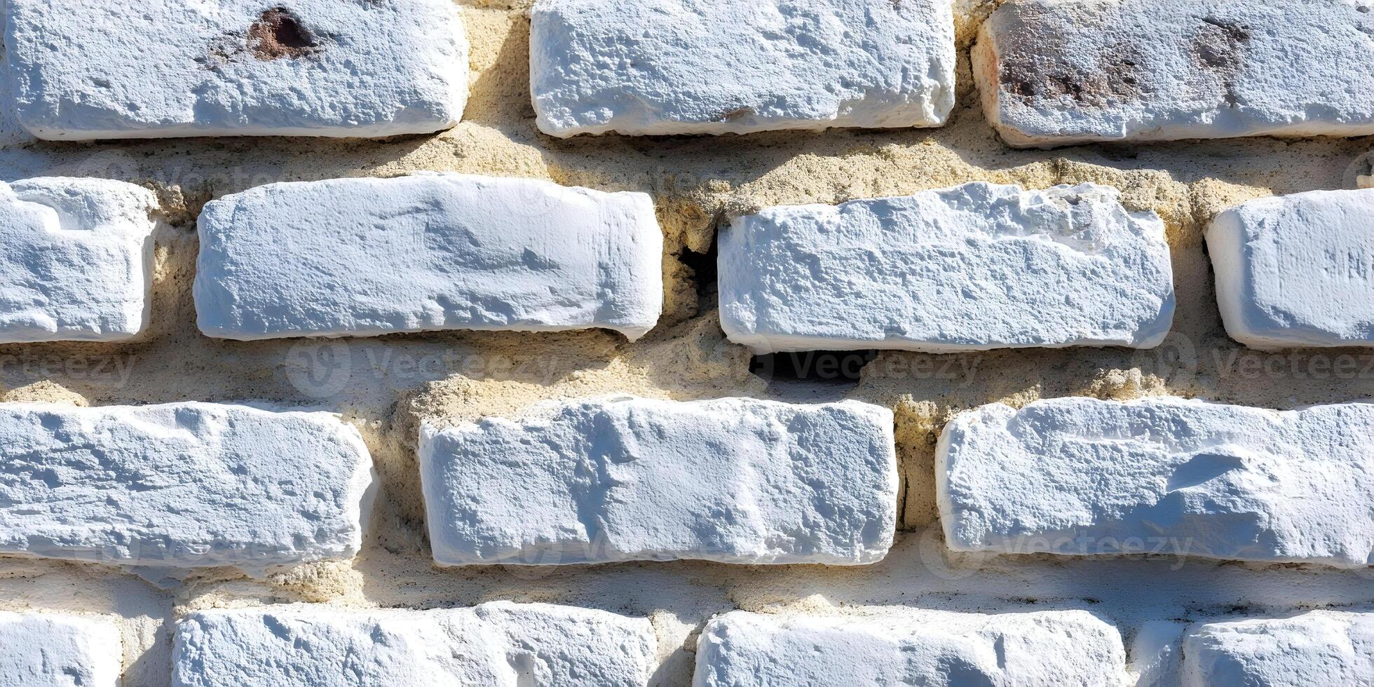 Whitewashed Brick Wall Texture Closeup Detailed Masonry Background photo