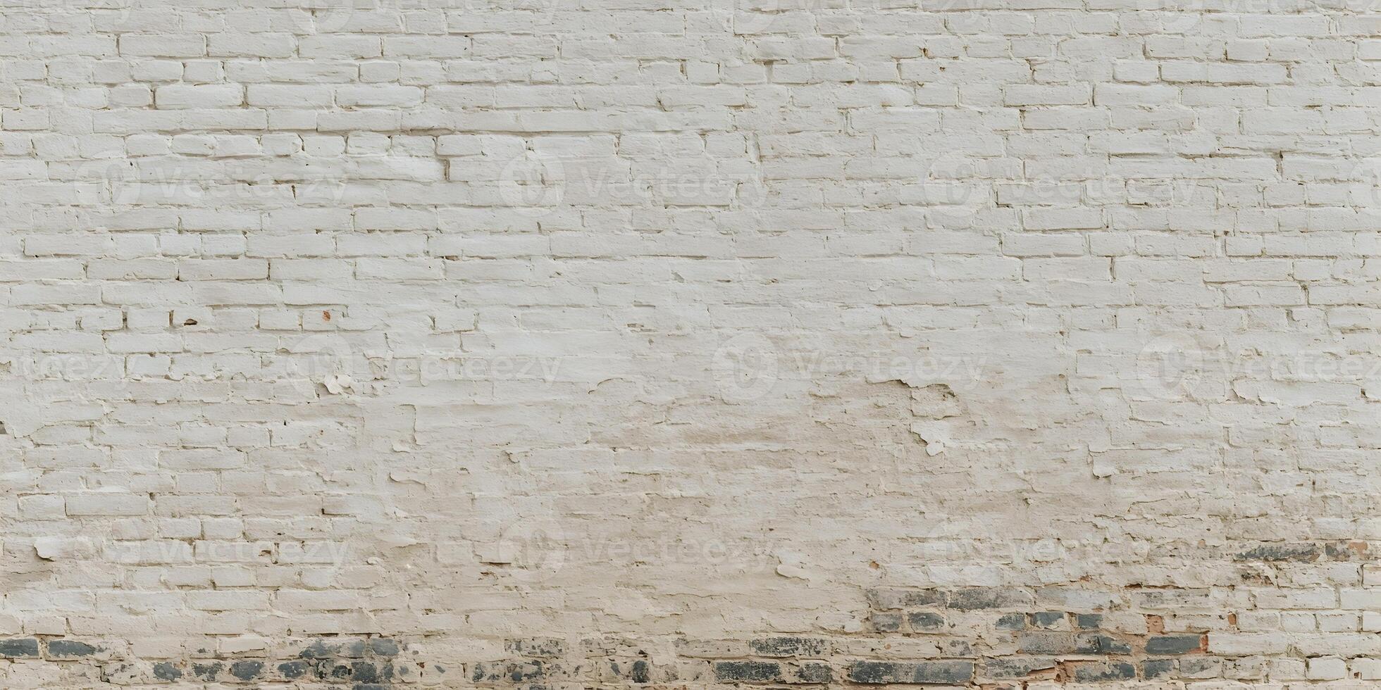 Whitewashed Brick Wall Texture Background Old Weathered Masonry photo
