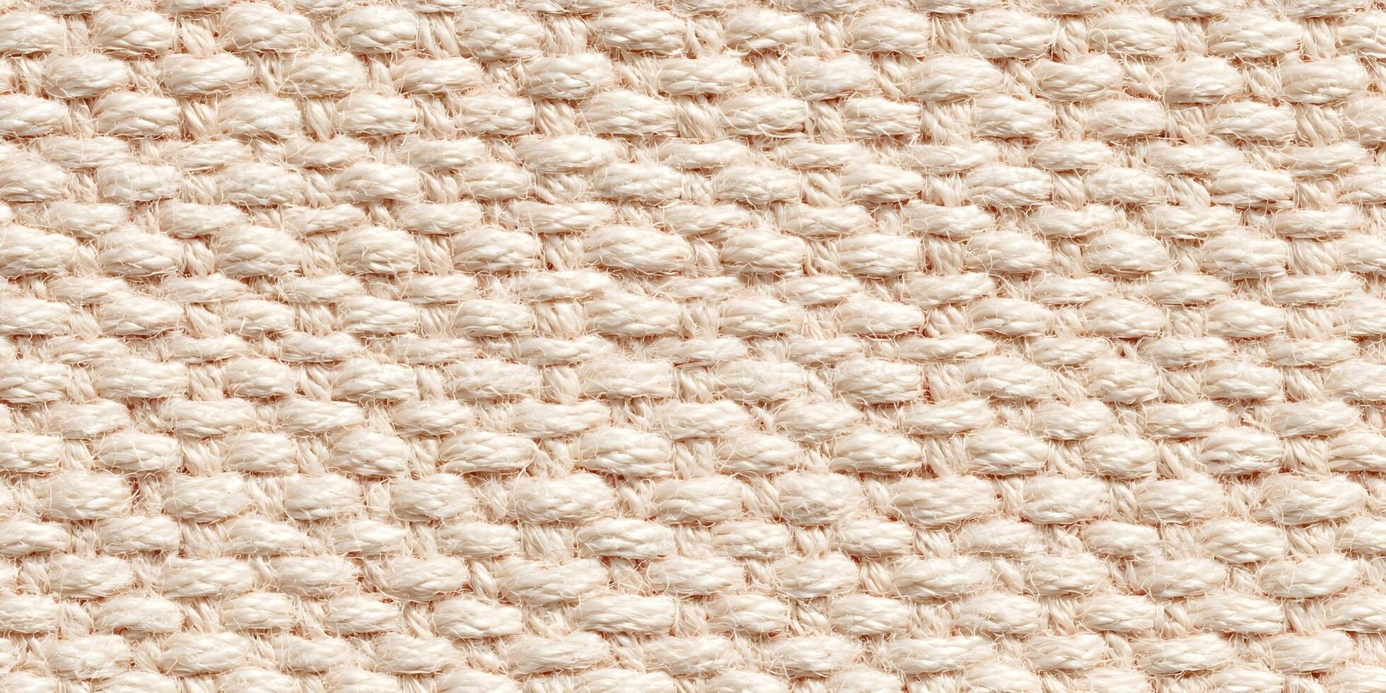 Cream Beige Fabric Texture Close Up Woven Textile Background photo