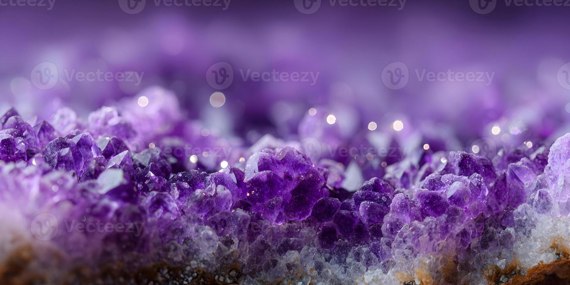 Amethyst Geode Closeup Macro Purple Crystals Sparkling Texture photo