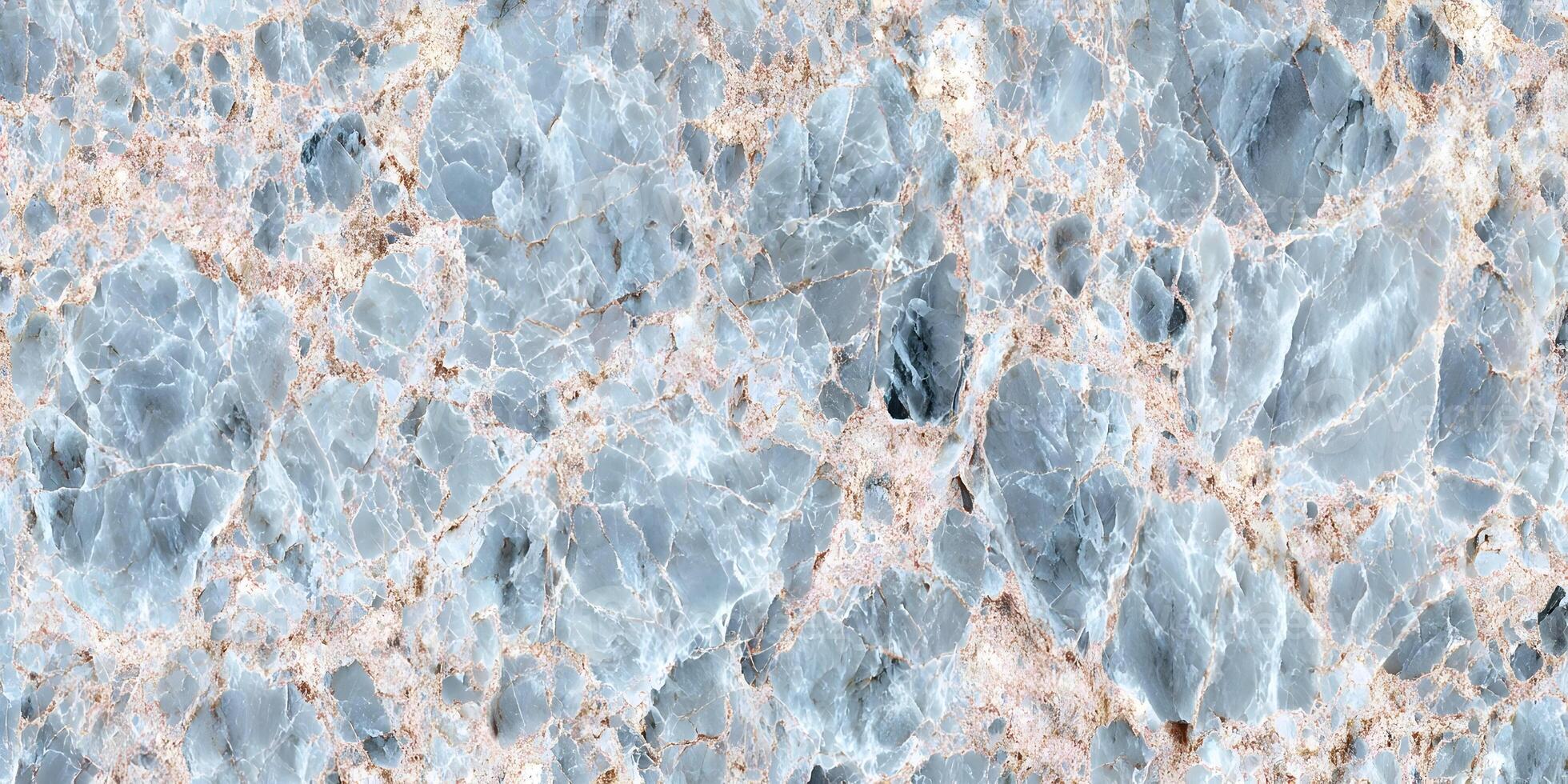 Blue and Beige Marble Texture Seamless Pattern Background Image photo