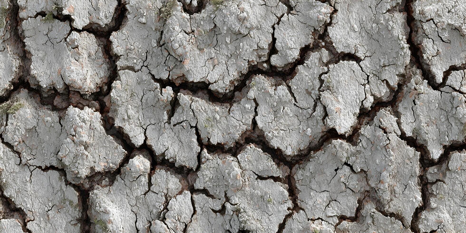 Detailed Grey Tree Bark Texture Seamless Pattern Cracked Wood Surface Background photo