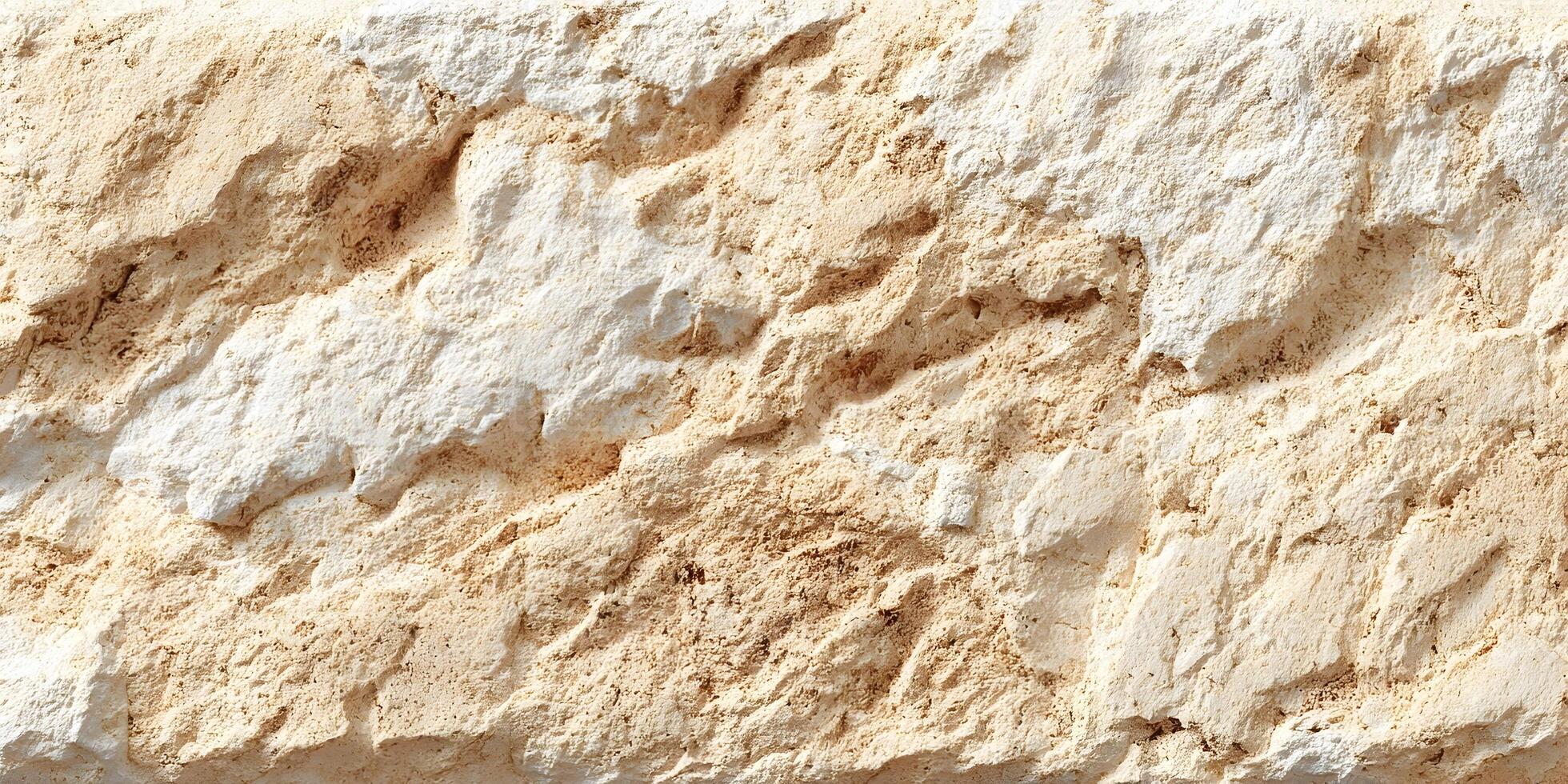 Beige and White Rough Stone Wall Texture Background photo