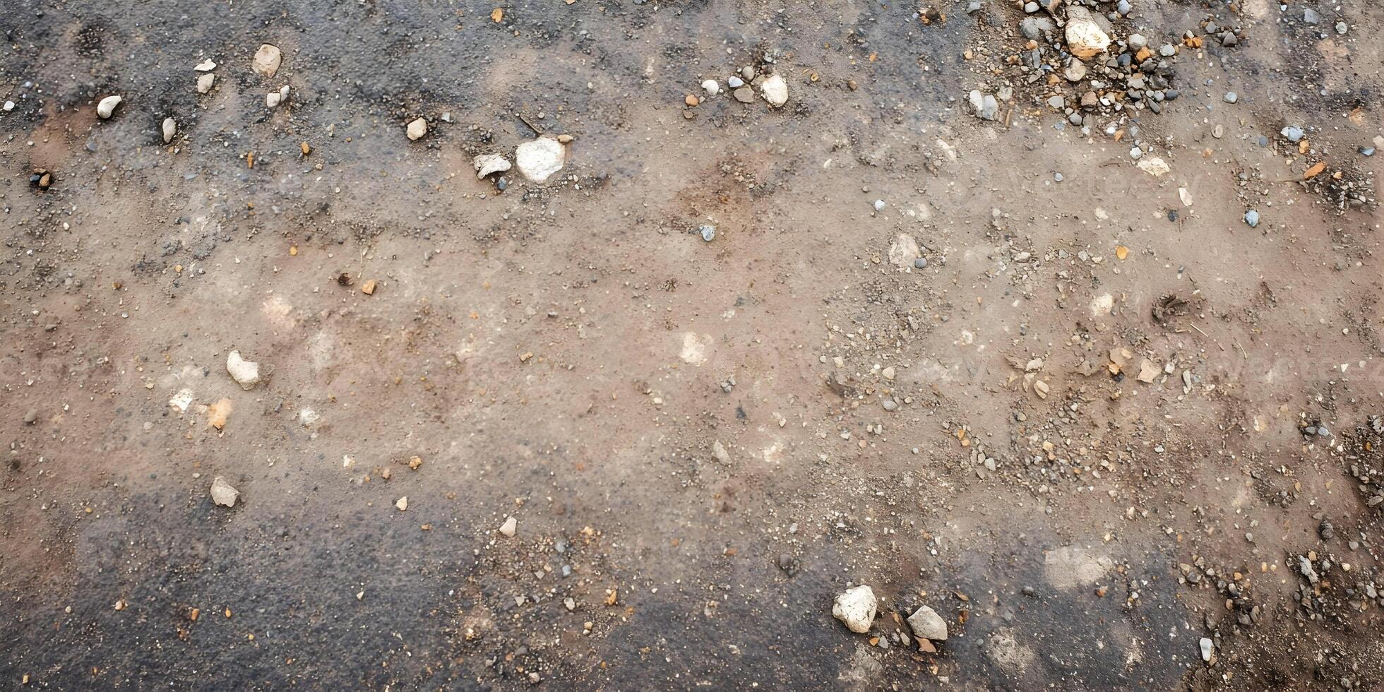 Brown Dirt Ground Texture with Small Rocks and Gravel photo