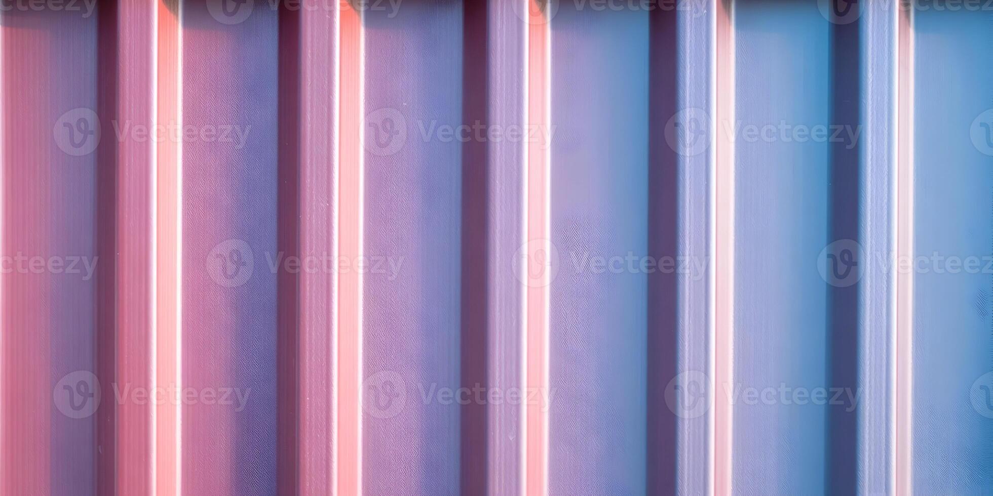 Pink and Blue Metal Sheet Texture Background Ribbed Surface Panel Design photo