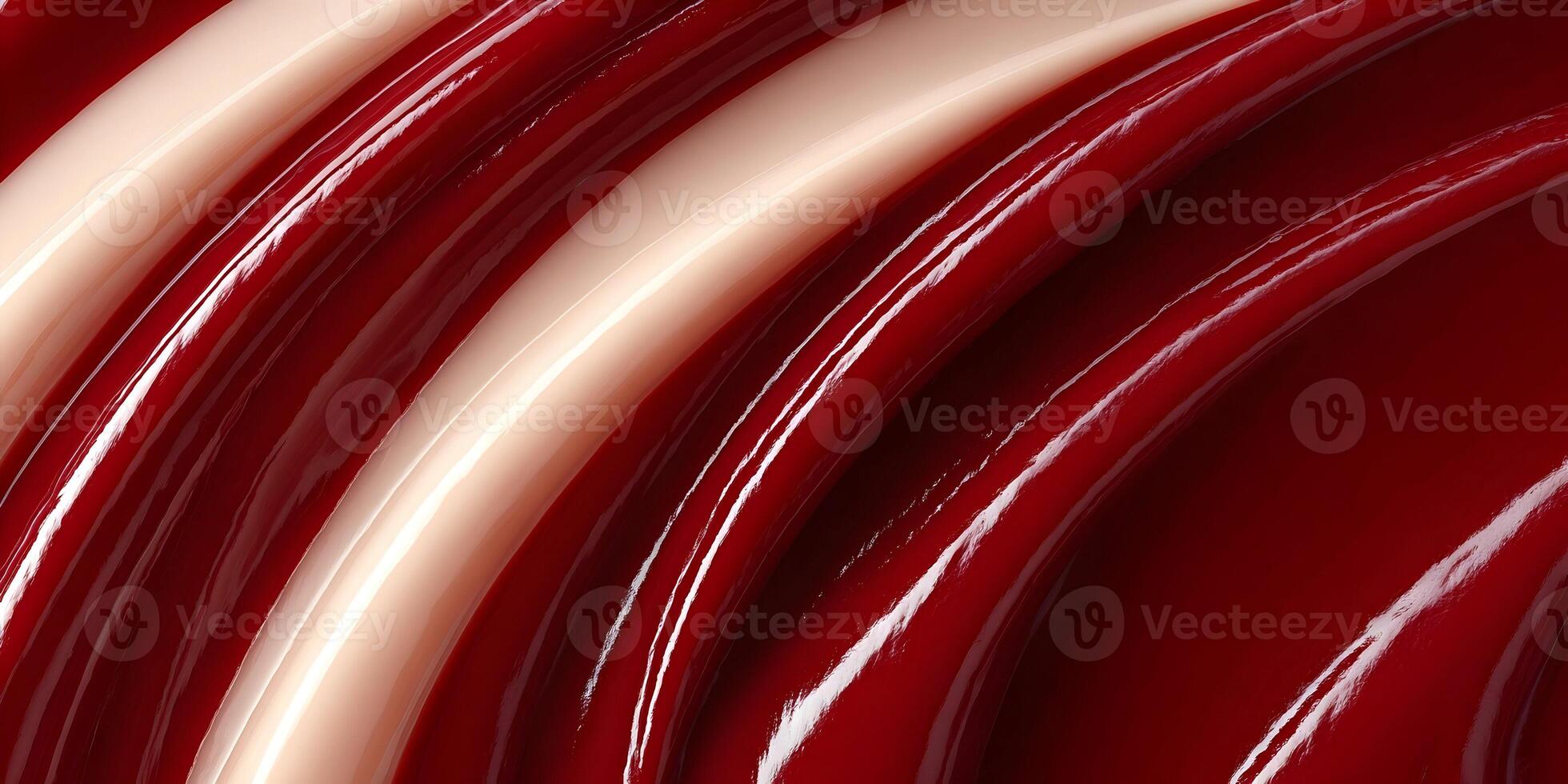 Abstract Swirled Cream and Red Liquid Background photo