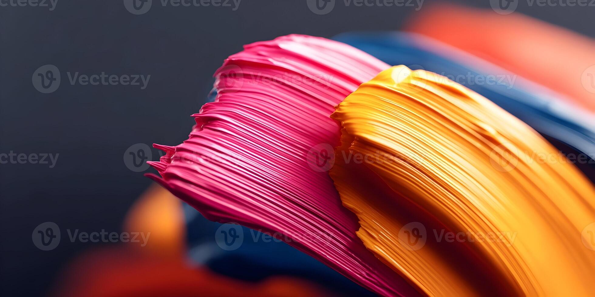 Abstract Pink Orange and Blue Paint Strokes Swirls photo