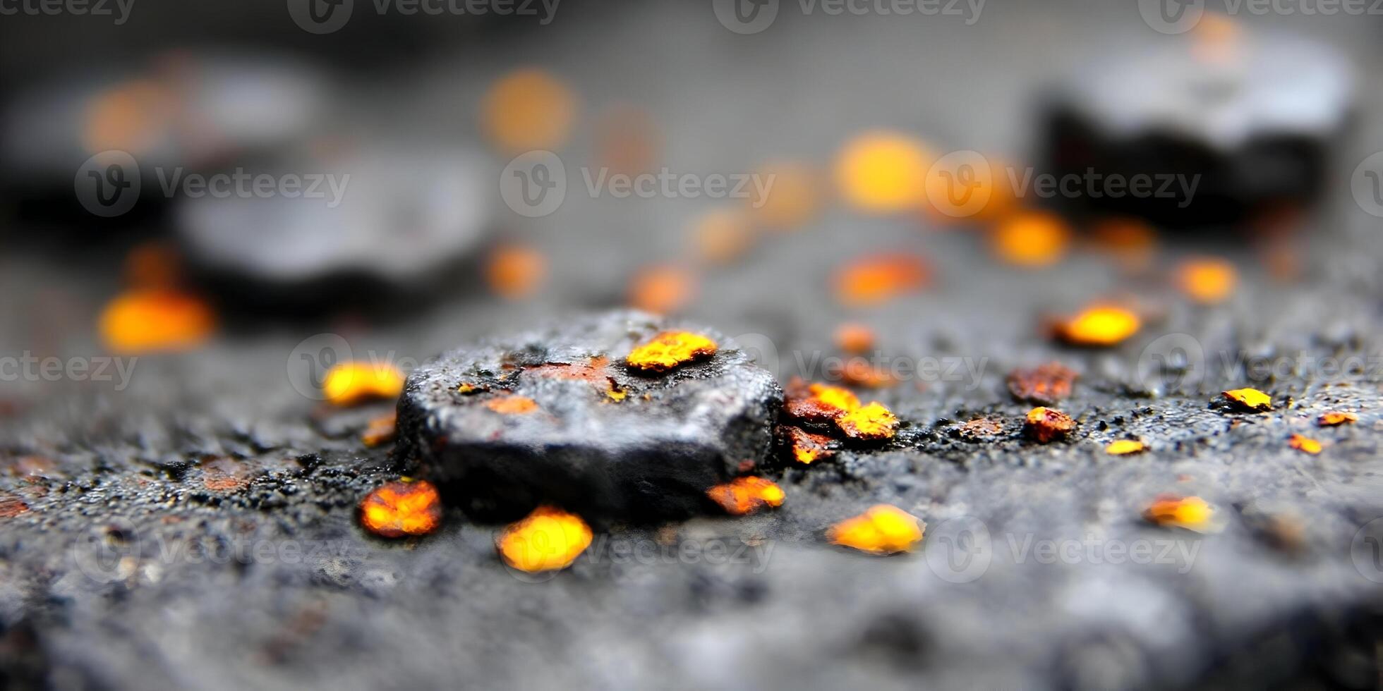 Closeup Rusty Metal Surface Grey Bolts Orange Rust Spots photo