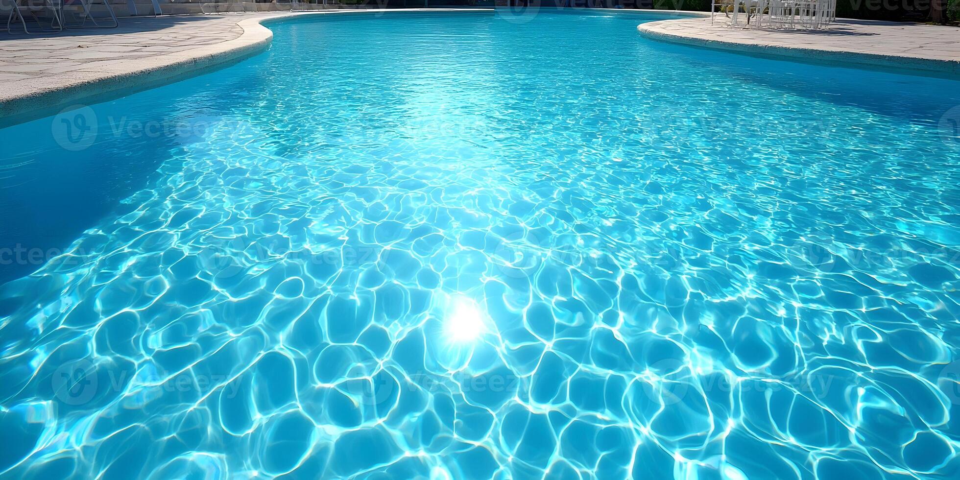 Sunny Day Pool Water Texture Clear Blue Swimming Pool Ripples Sunlight Reflection photo