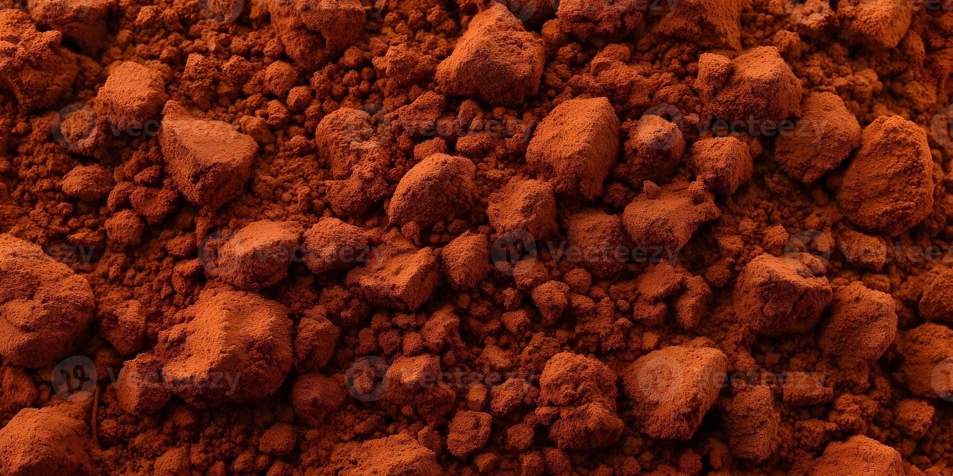 Cocoa Powder Texture Close Up Brown Granular Food Background photo