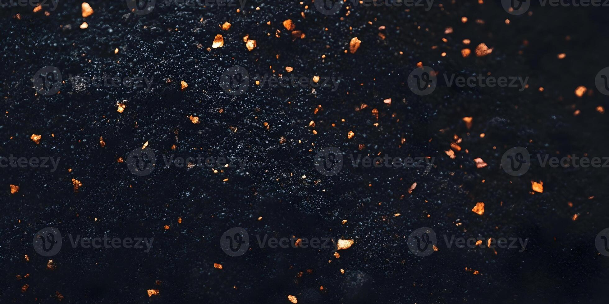 Dark Background with Golden Specks Glitter Texture photo