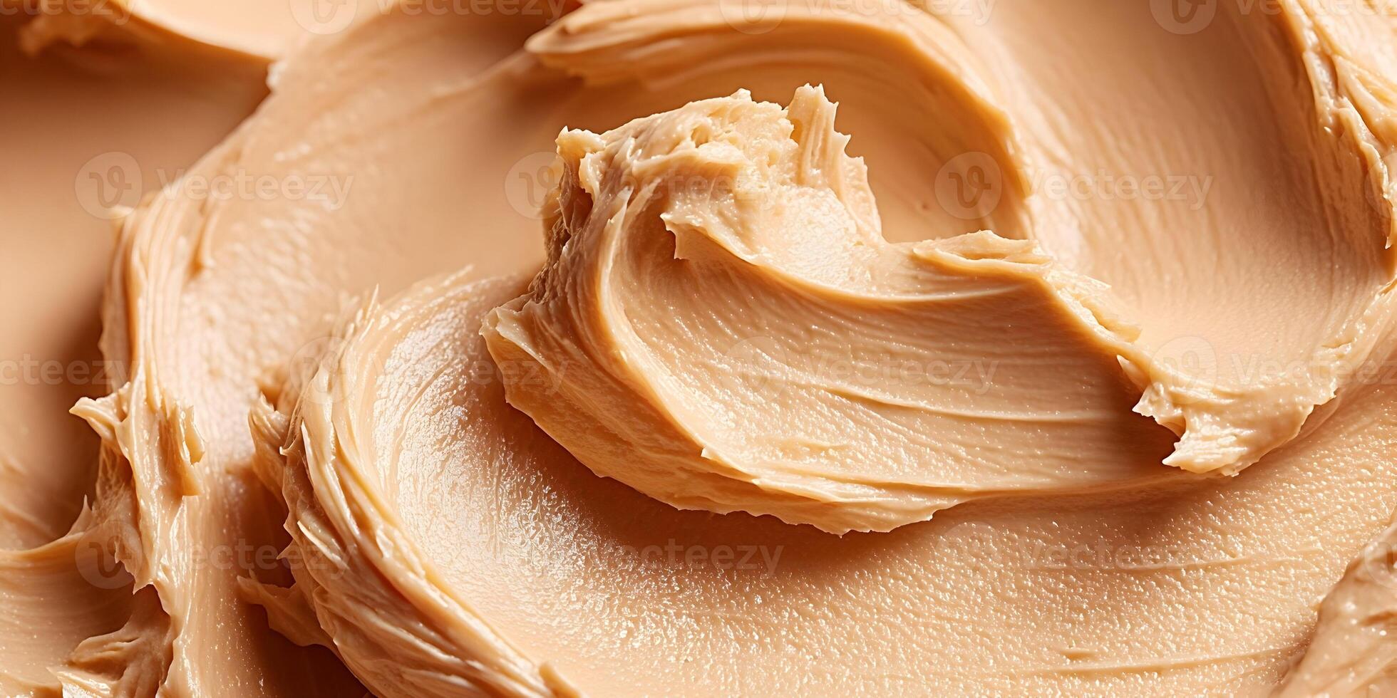 Creamy Peanut Butter Swirl Closeup Texture Food Photography photo