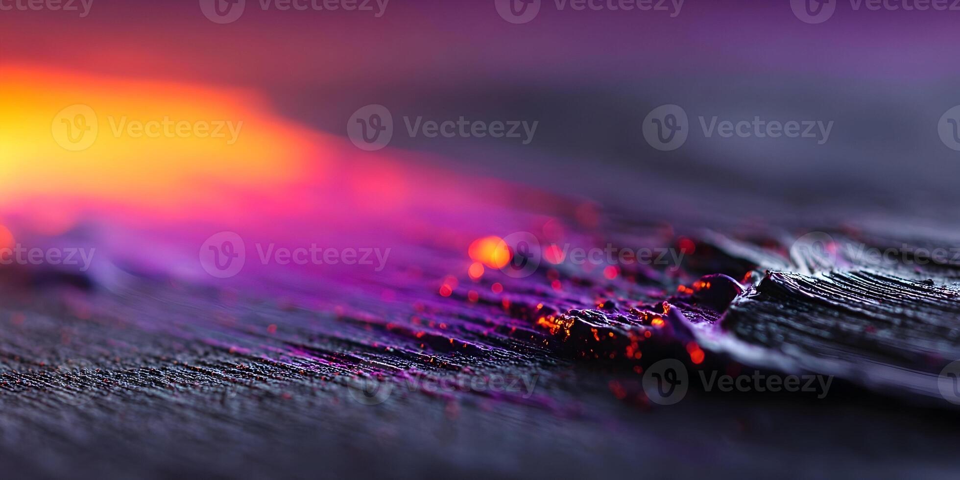 Abstract Purple and Orange Paint Texture Closeup Glowing Macro Photography photo