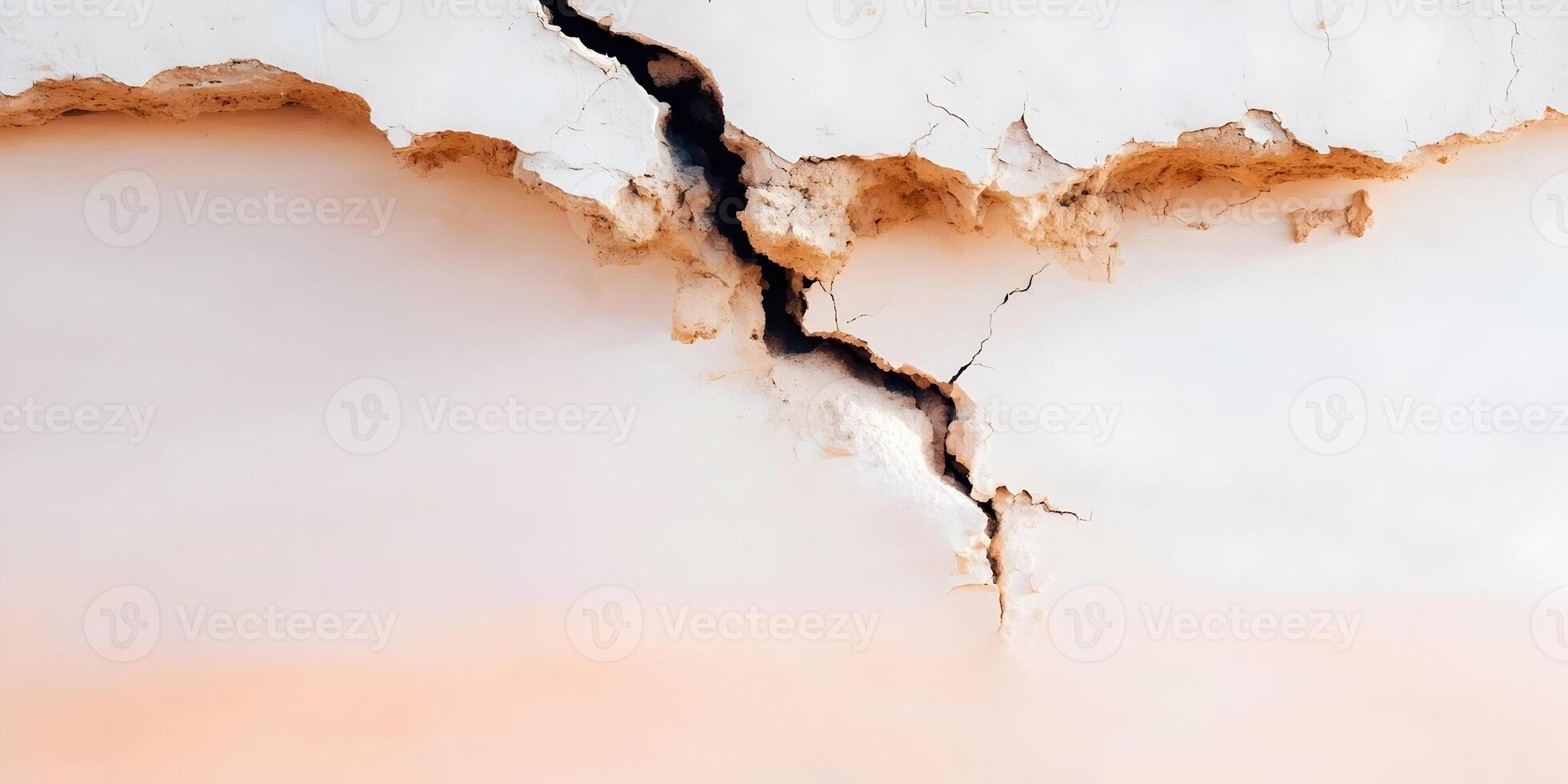 Large Crack in Old Weathered Wall Texture Background photo