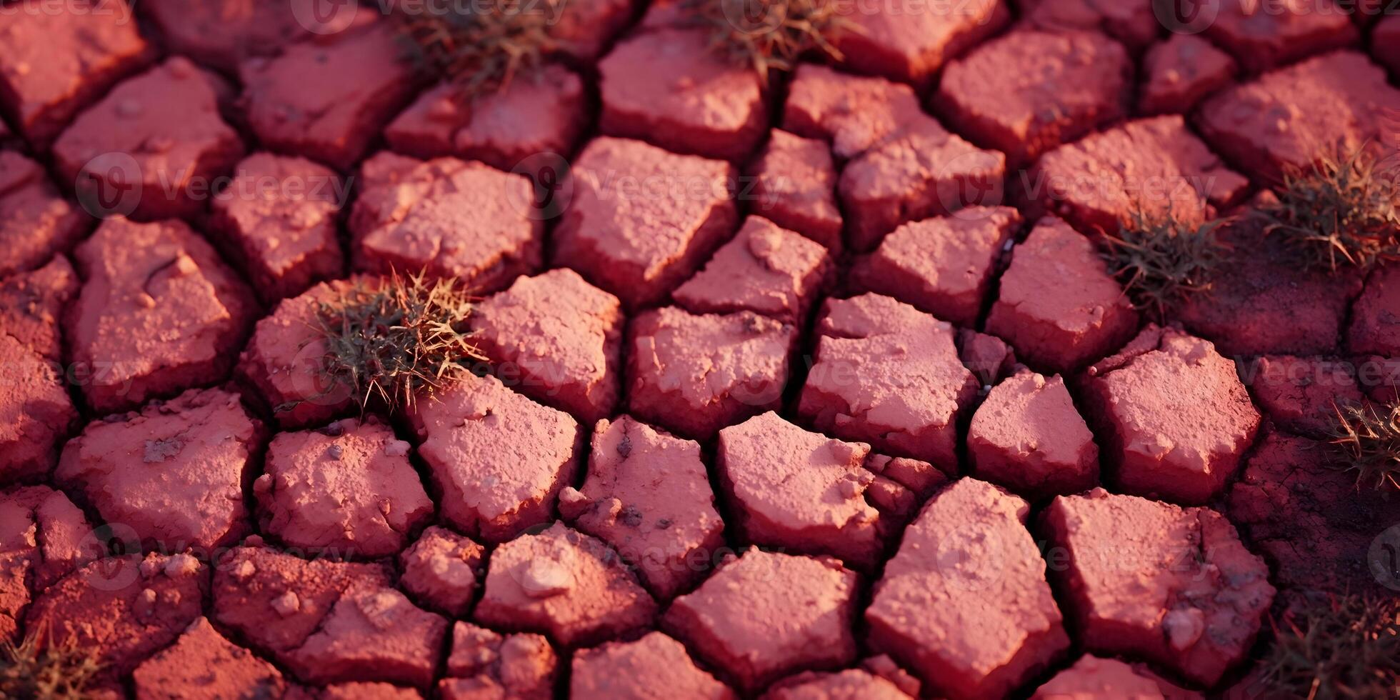 Red Cracked Earth Dry Soil Ground Texture Background photo