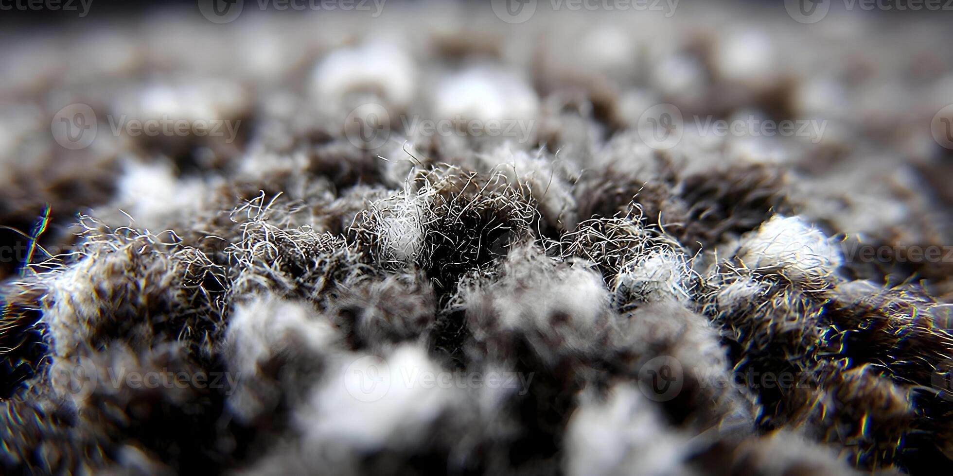 Closeup Texture of Brown and White Fluffy Fabric Material photo