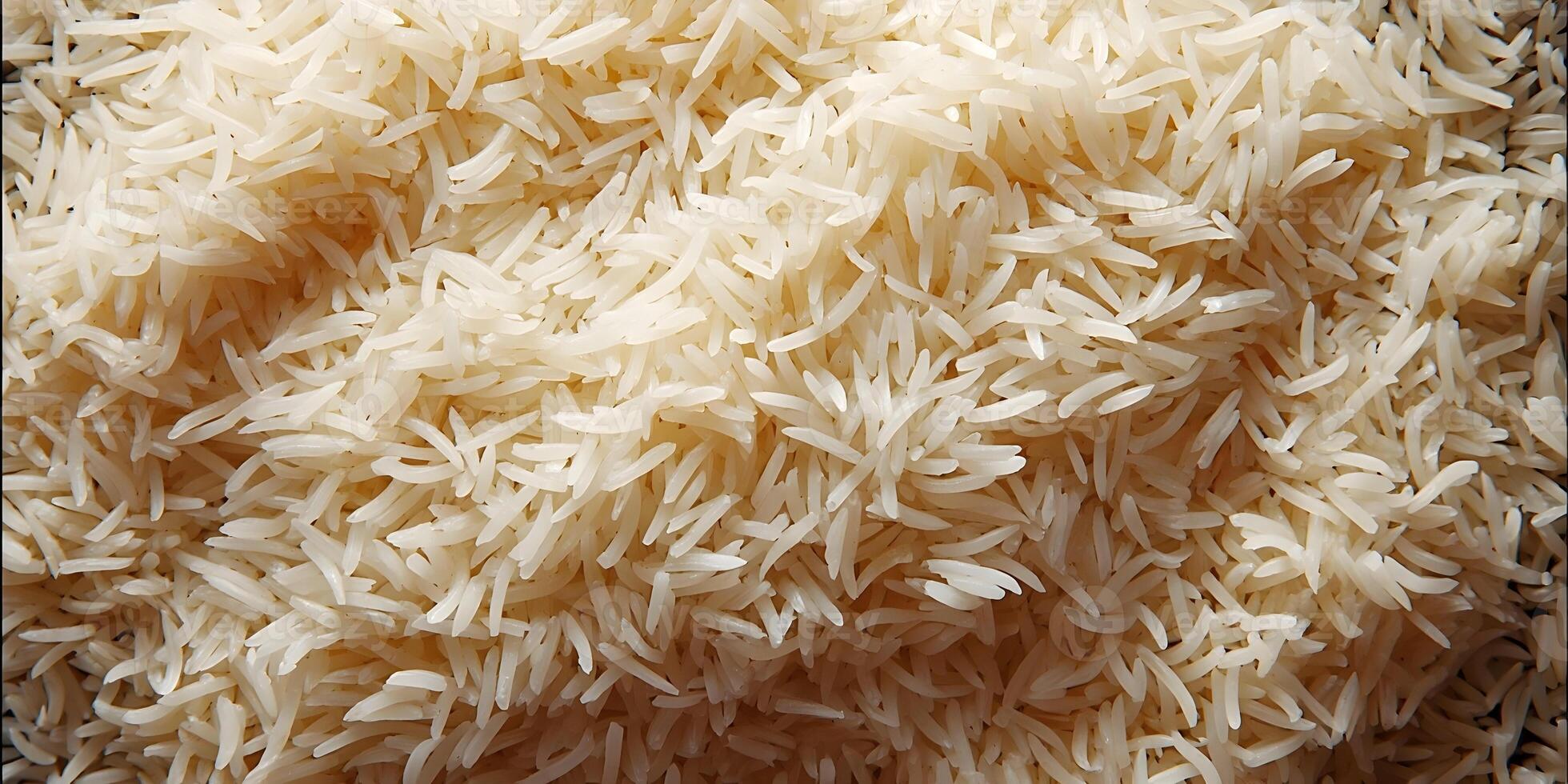 Closeup of Uncooked Basmati Rice Grains Food Texture Background photo