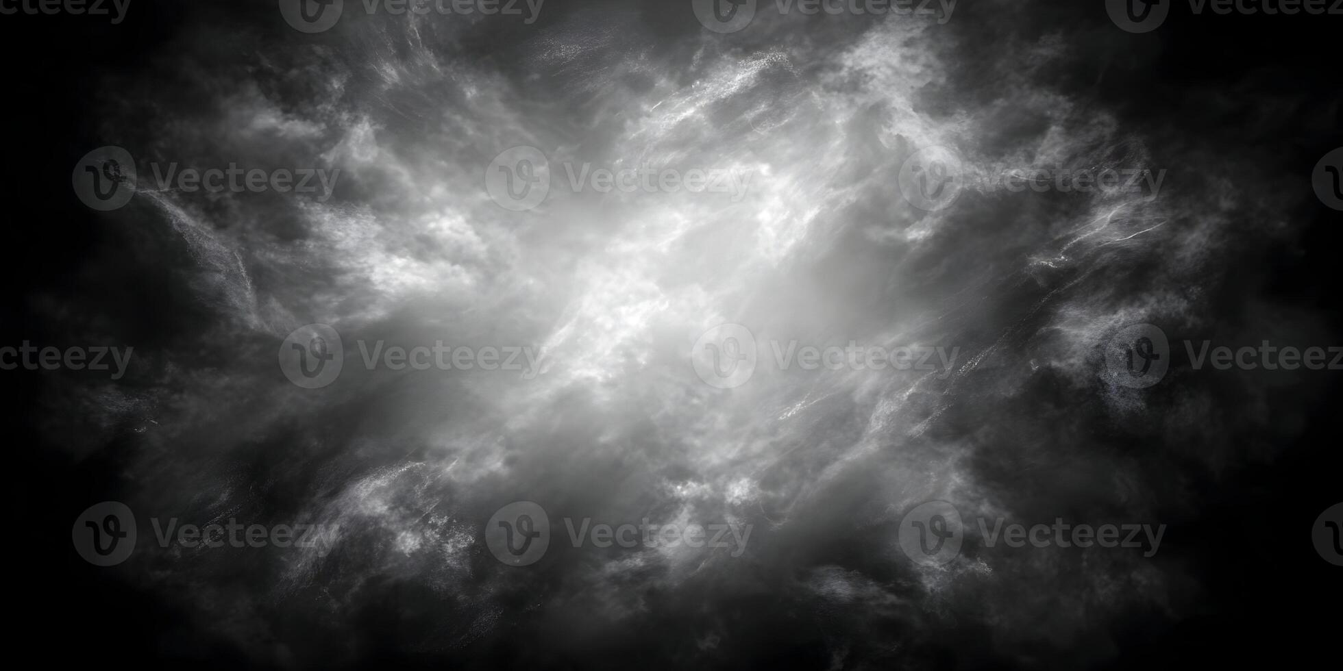 Abstract Black and White Smoke Cloud Background Grayscale Swirling Mist Texture Design Element photo