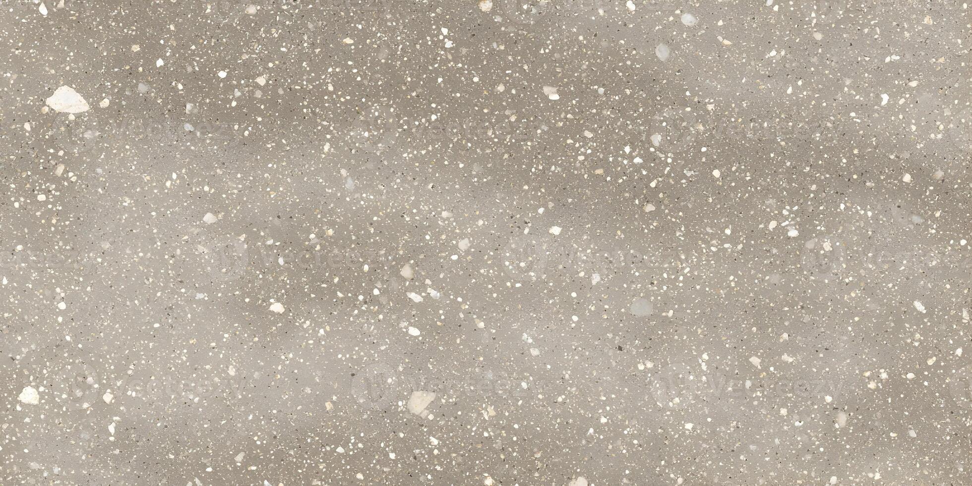 Beige Terrazzo Texture Seamless Pattern Background Light Brown Stone Chips Scattered Design photo