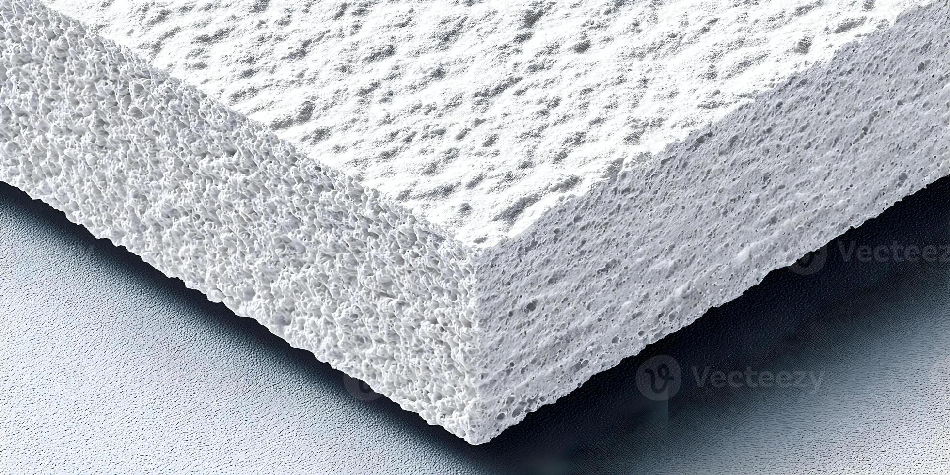 Closeup White Porous Material Sample Texture Detailed Surface photo