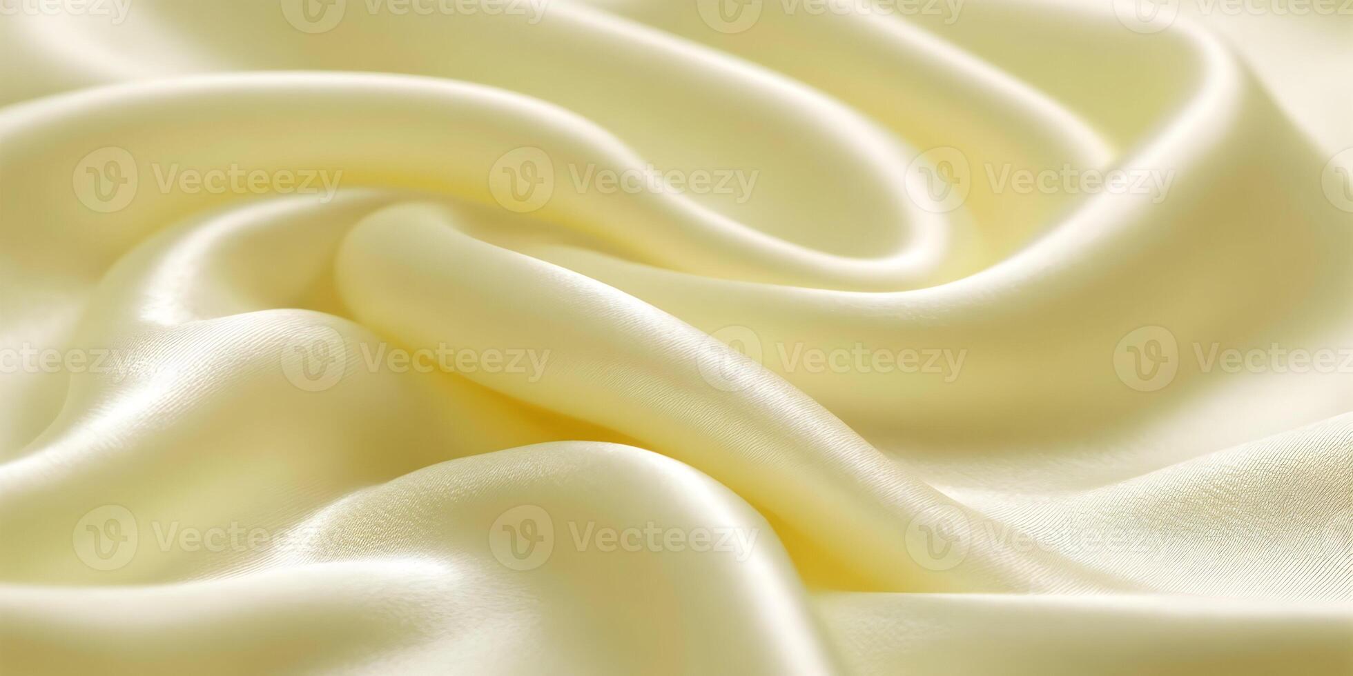 Pale Yellow Satin Fabric Draped Texture Background photo