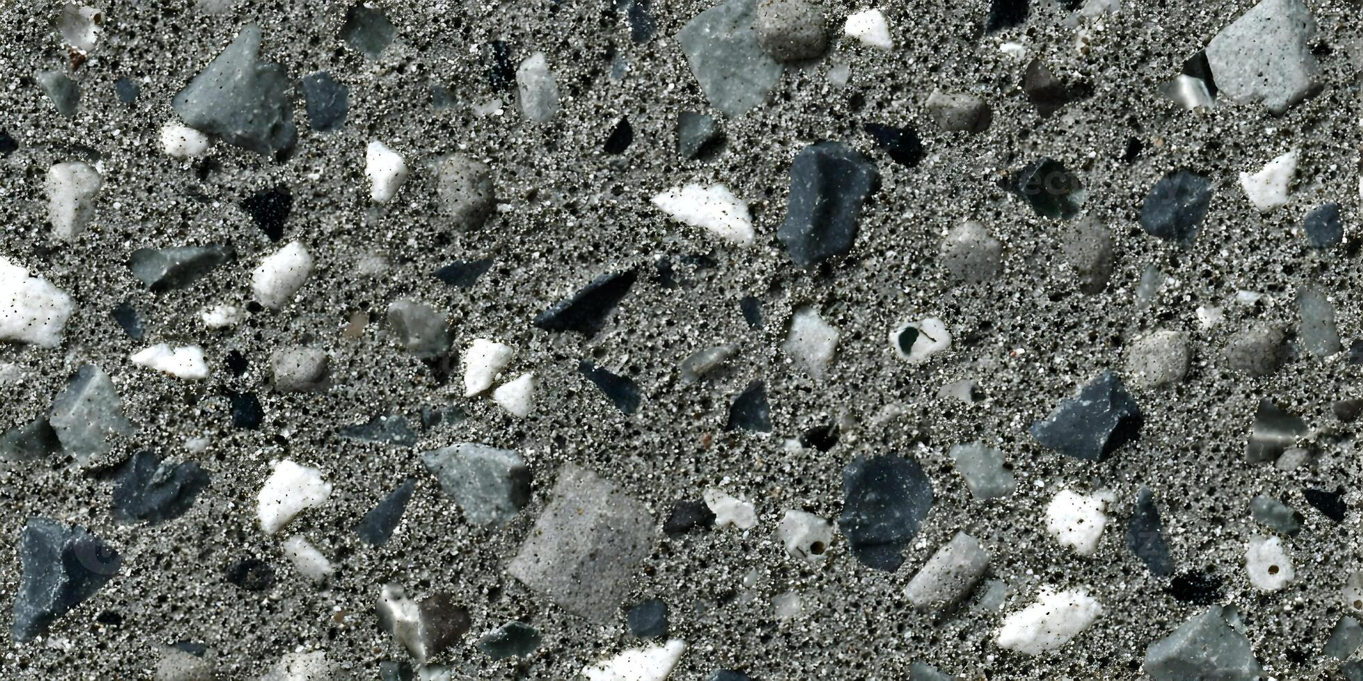 Grey Terrazzo Texture Seamless Pattern Stone Chips Background photo