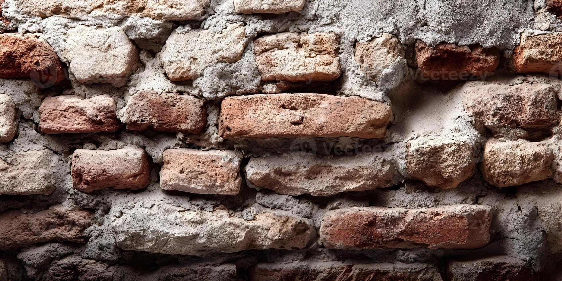 Old Red Brown Brick Stone Wall Texture Background photo