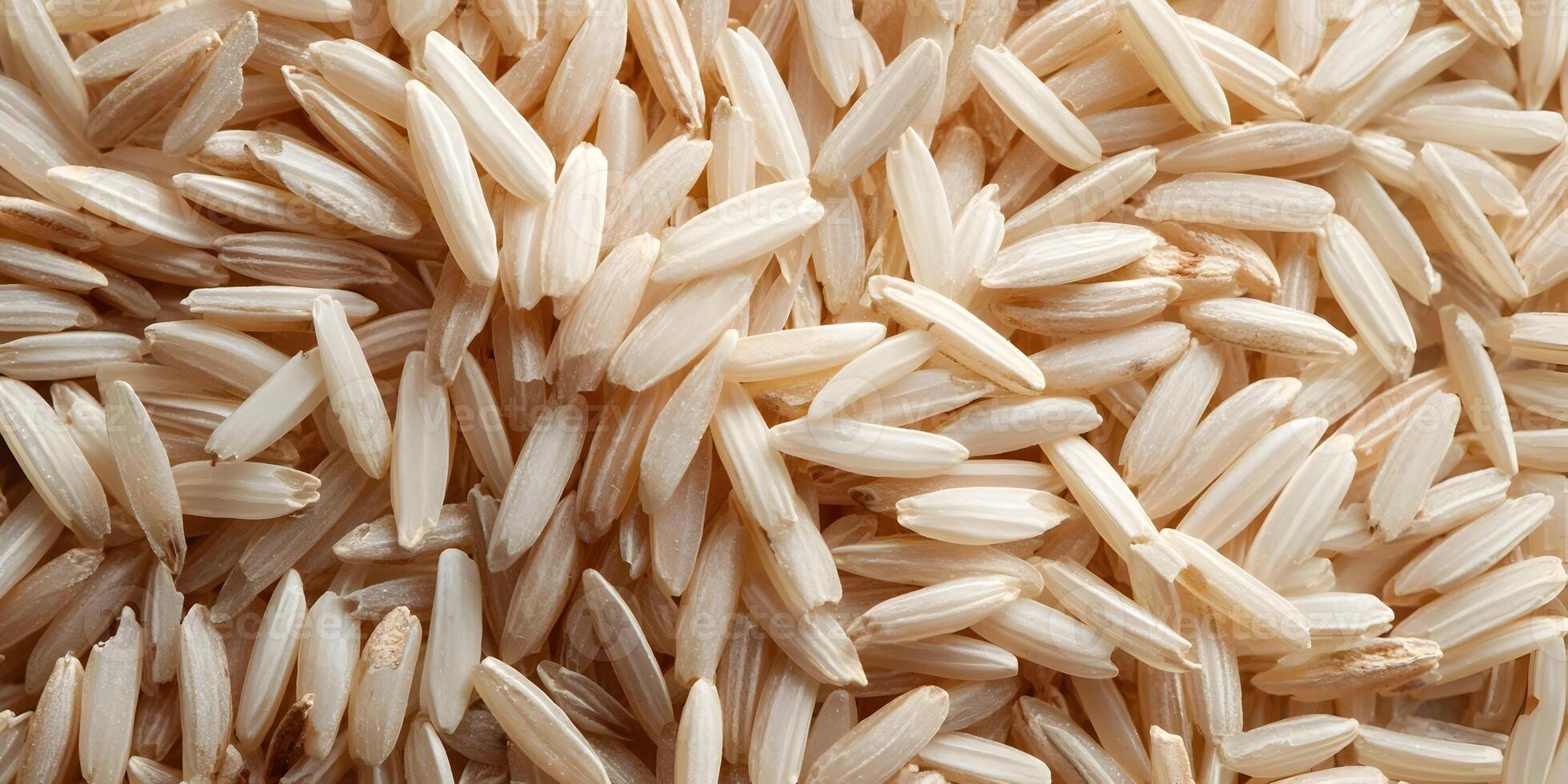 Brown Rice Grains Close Up Detailed Texture Image photo
