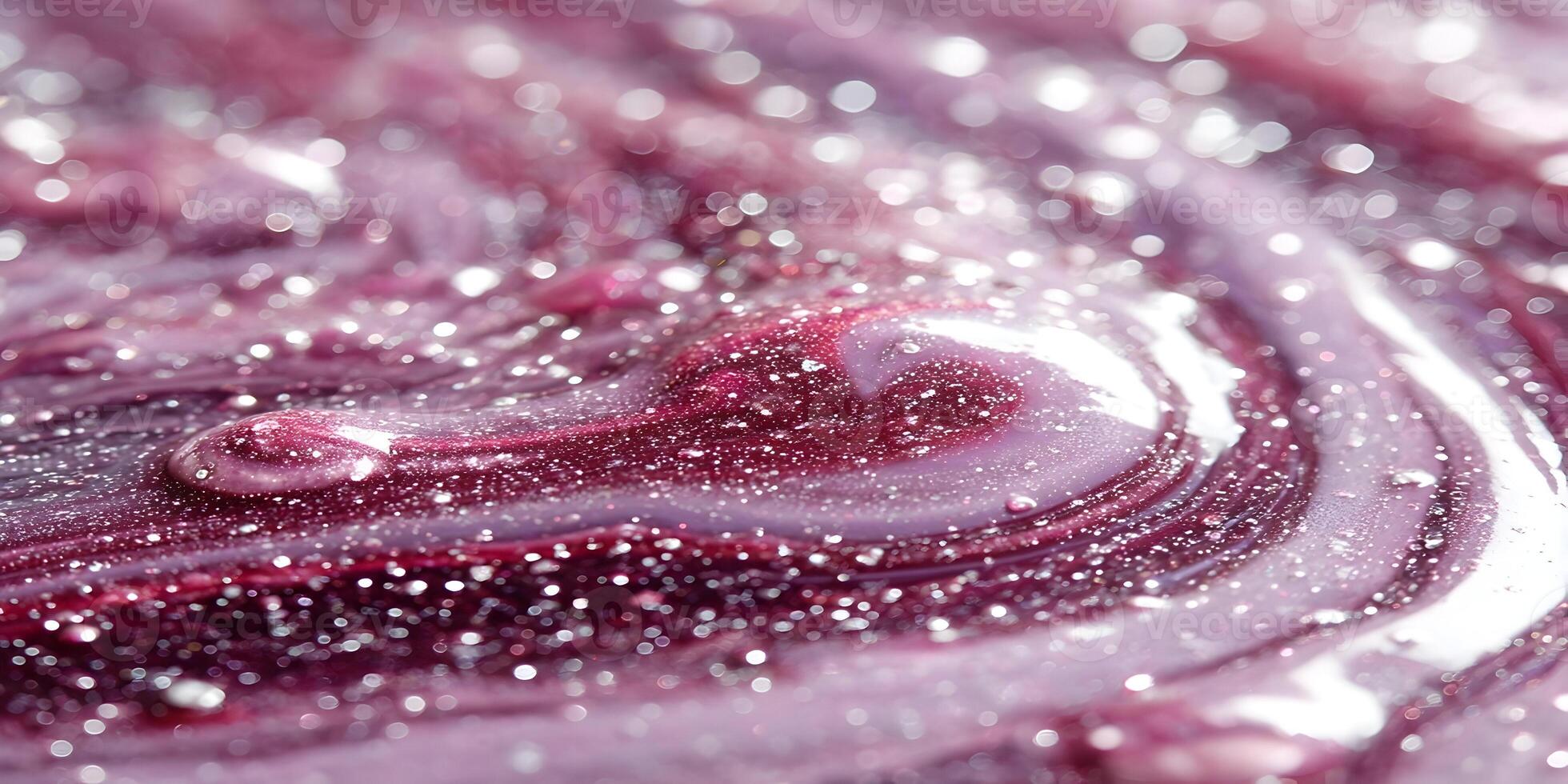 Closeup Shiny Pink Purple Glitter Nail Polish Texture photo