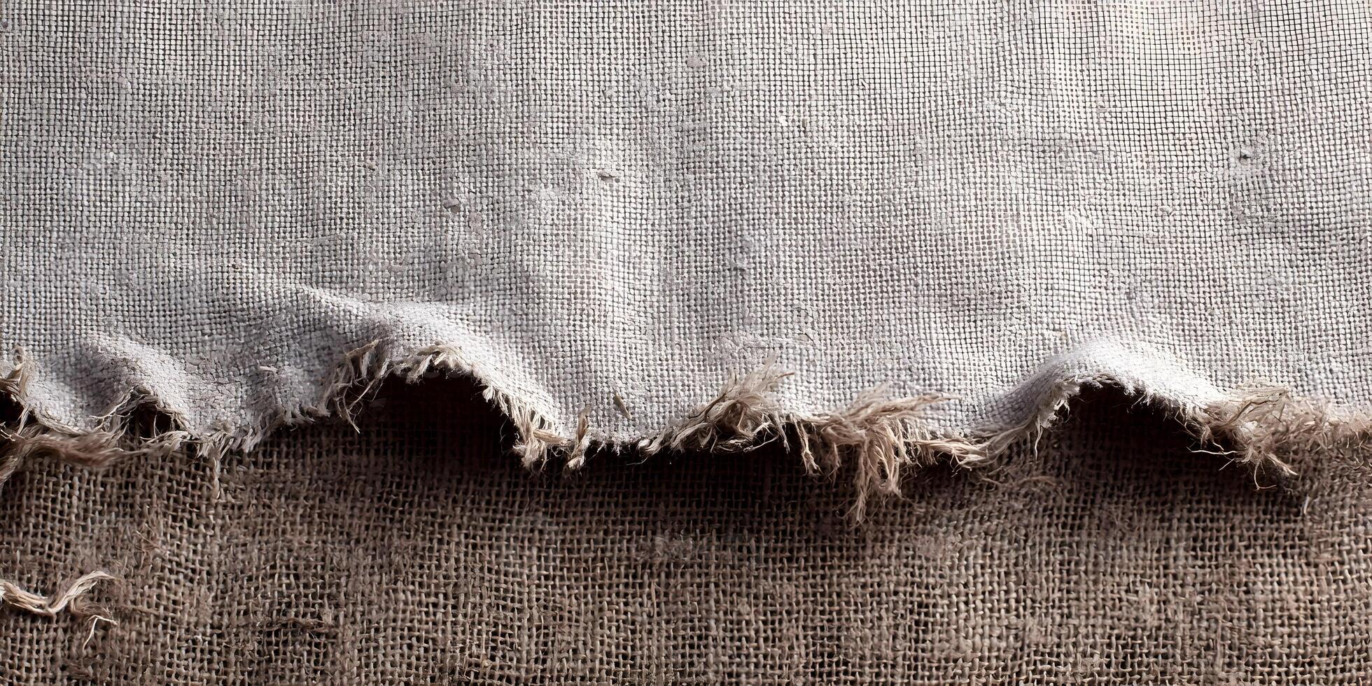 Light and Dark Brown Burlap Texture Background Detailed Closeup Linen Fabric photo