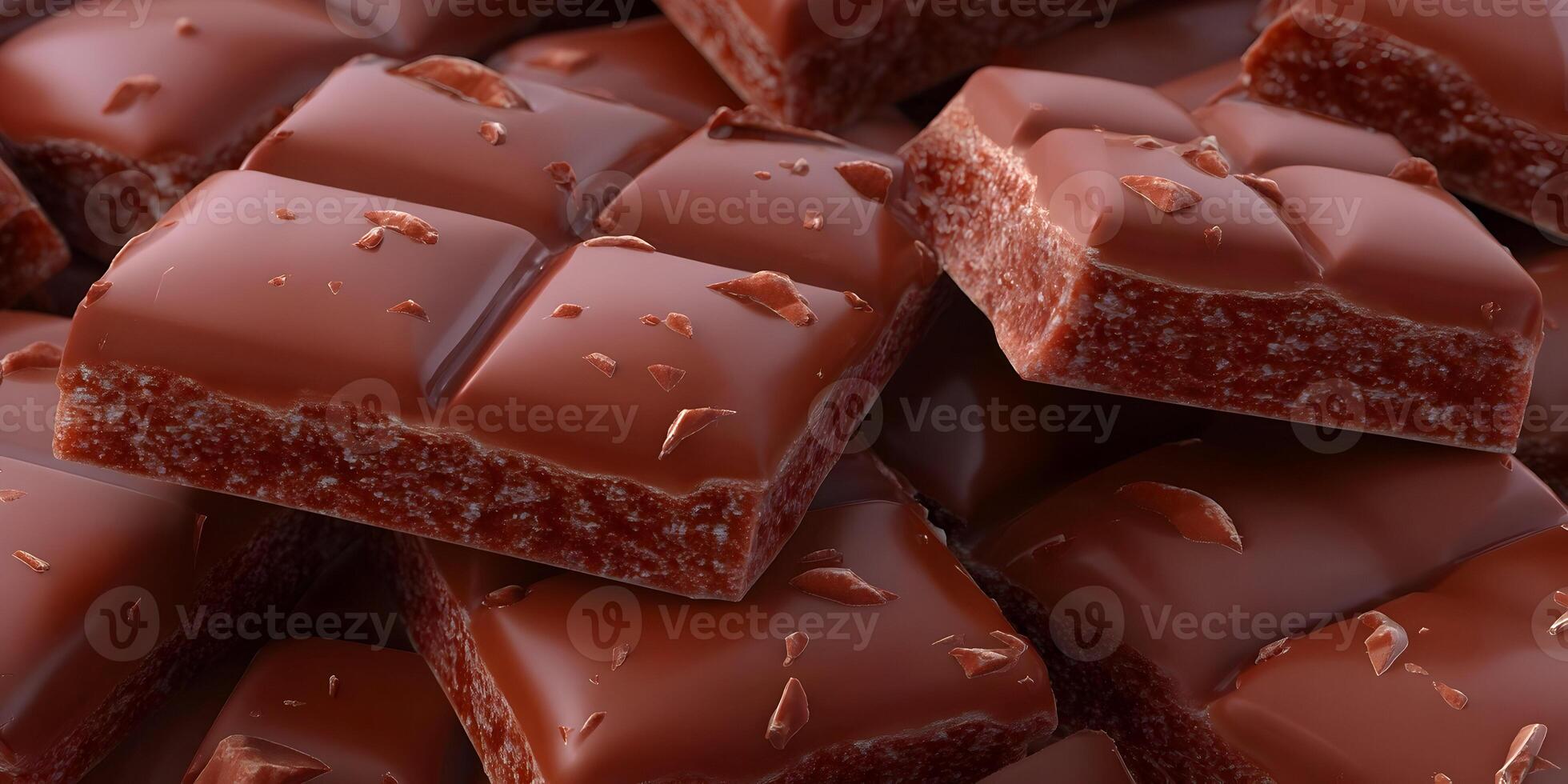Milk Chocolate Bar Pieces Closeup Texture Image photo