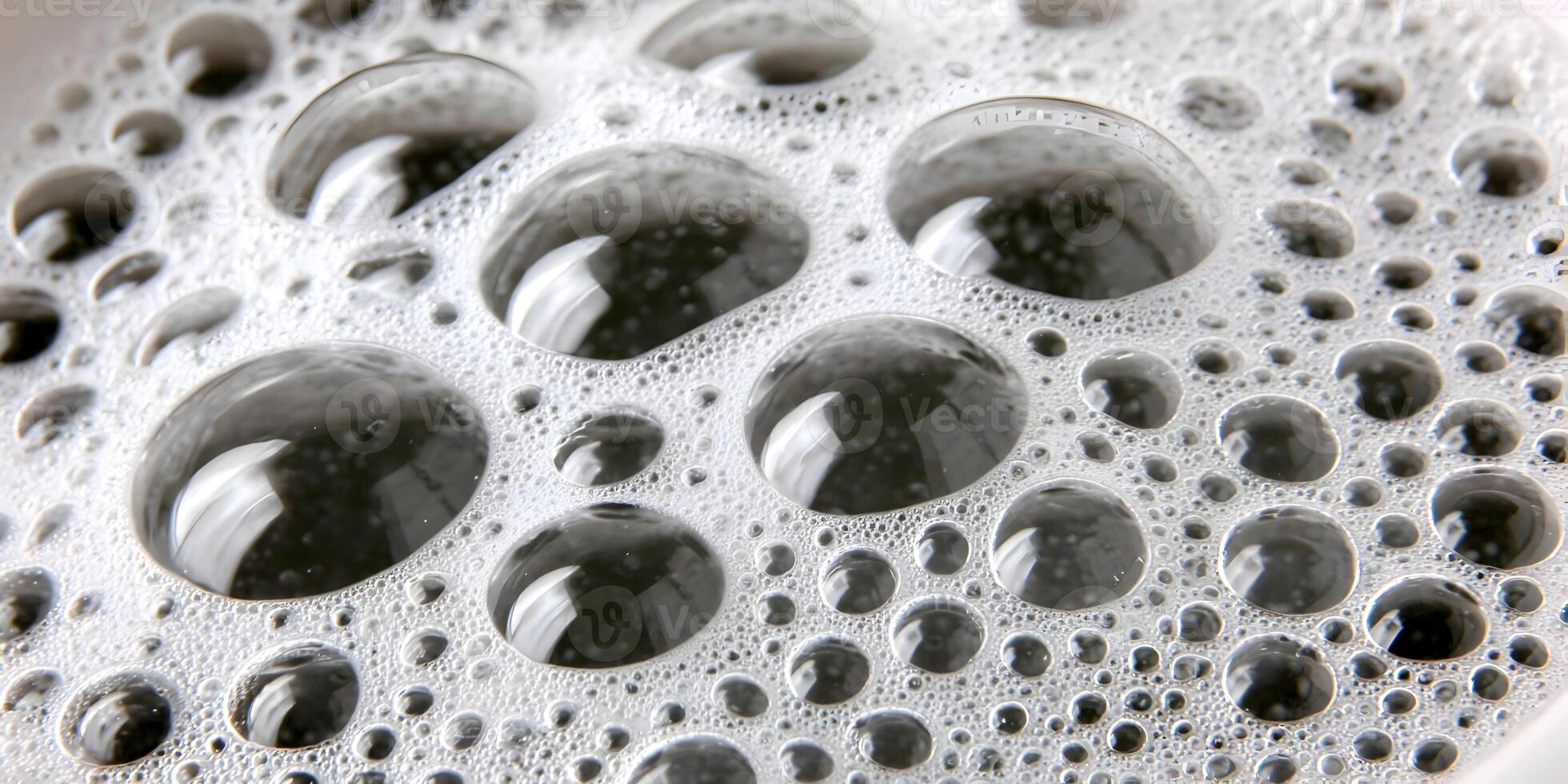 Closeup Foam Bubbles Texture Background White Gray photo