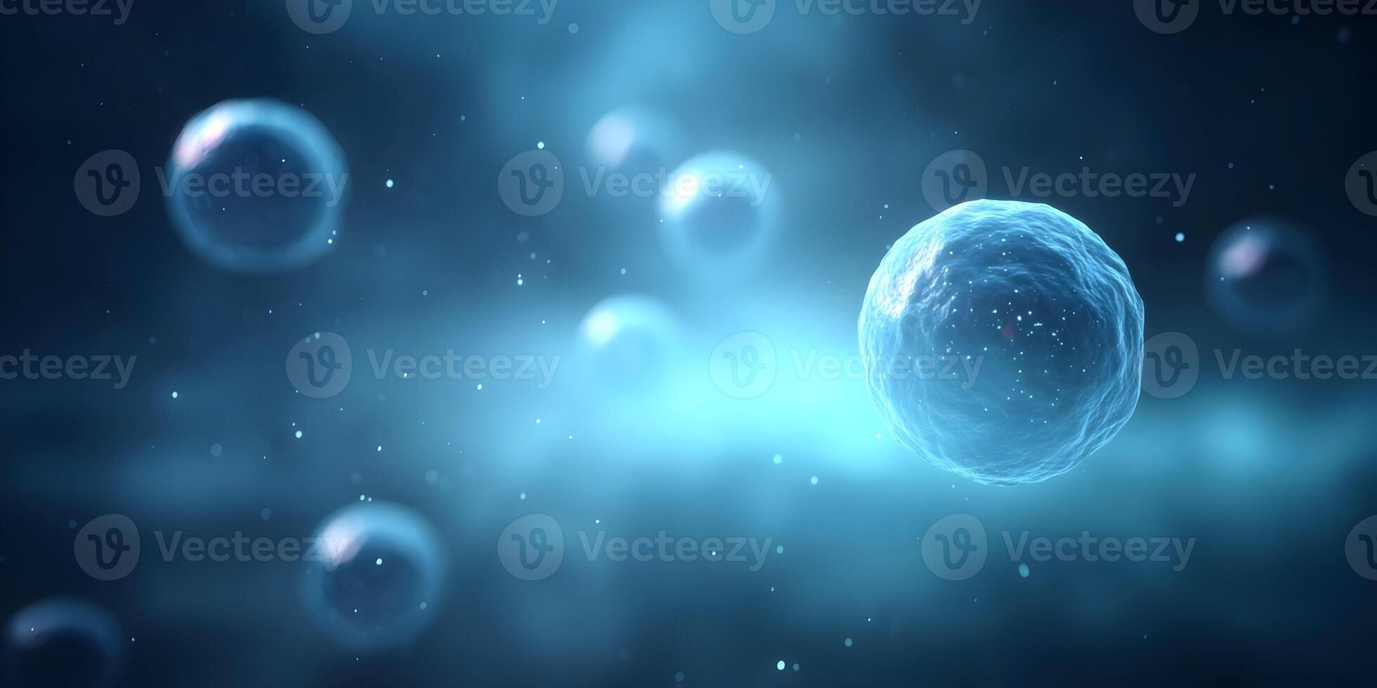 Microscopic Blue Cells Abstract Background photo