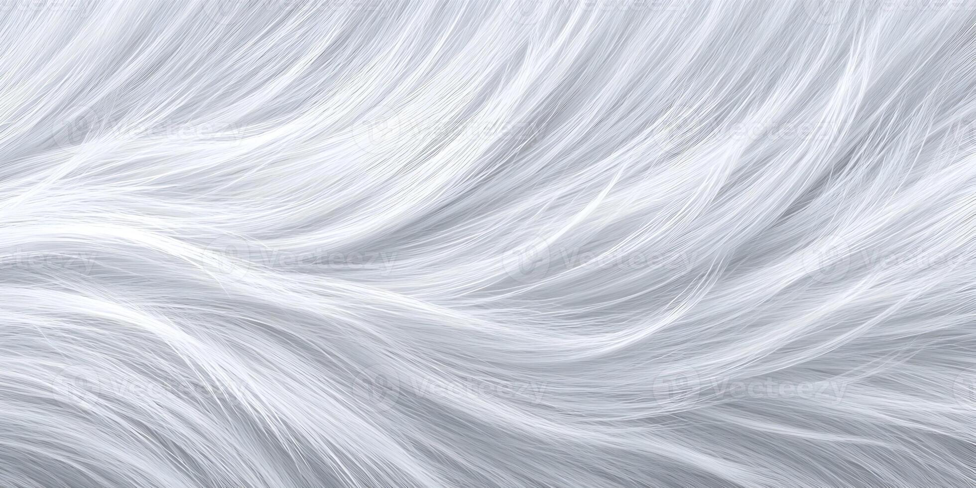 White Gray Hair Texture Background Shiny Smooth Strands Close Up photo