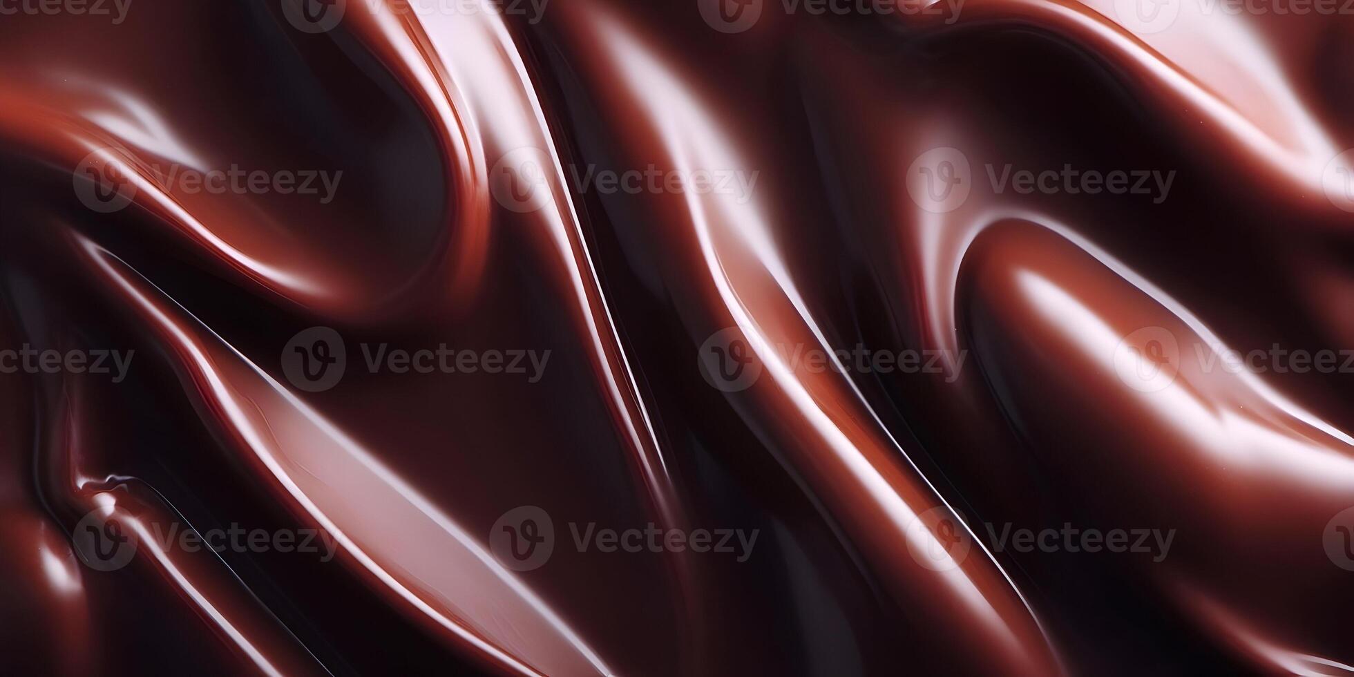 Dark Chocolate Melted Texture Background Swirls Rich Brown Dessert Food Sweet Treat photo