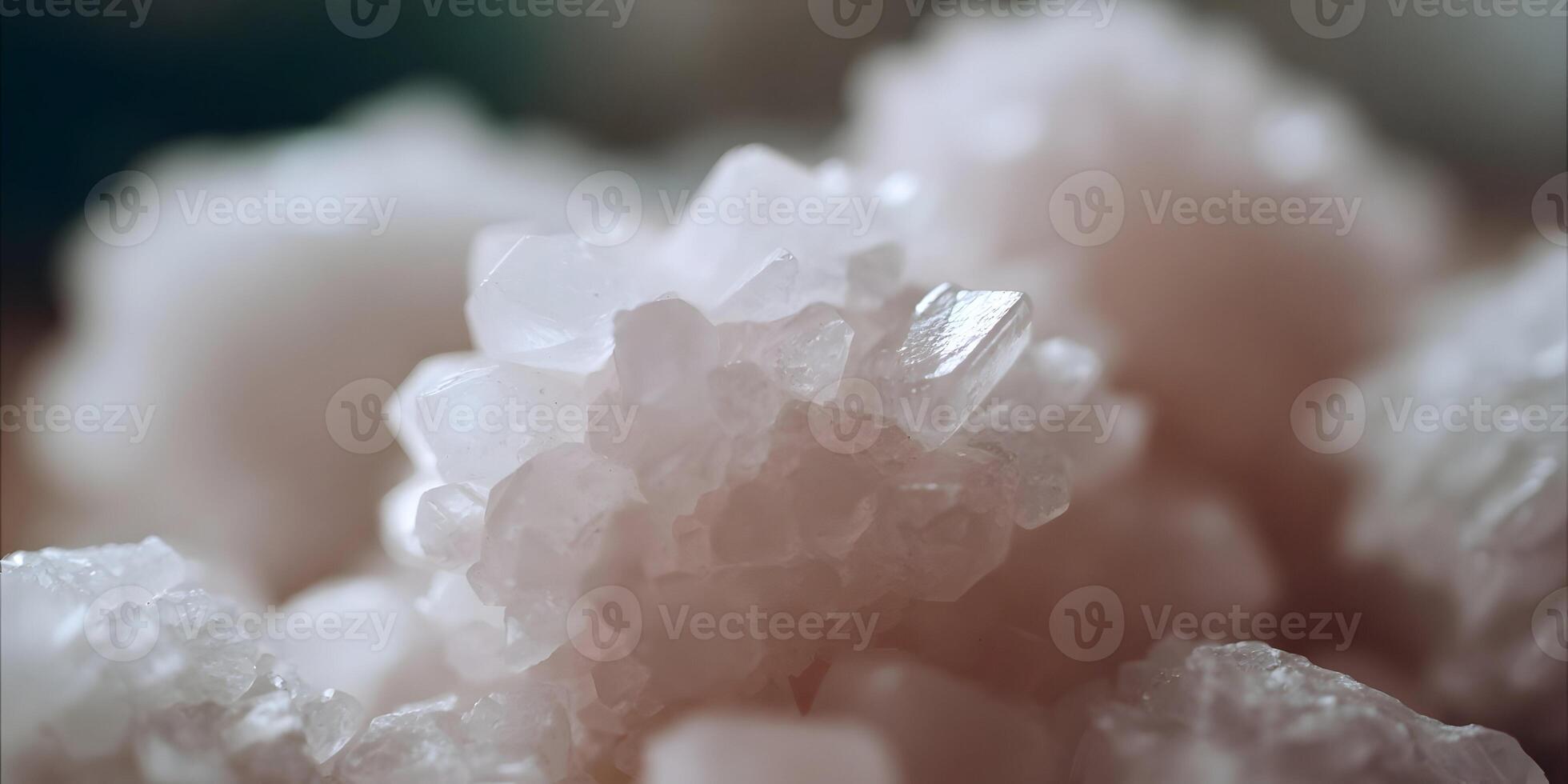 Closeup Pink Crystal Clusters Macro Photography photo