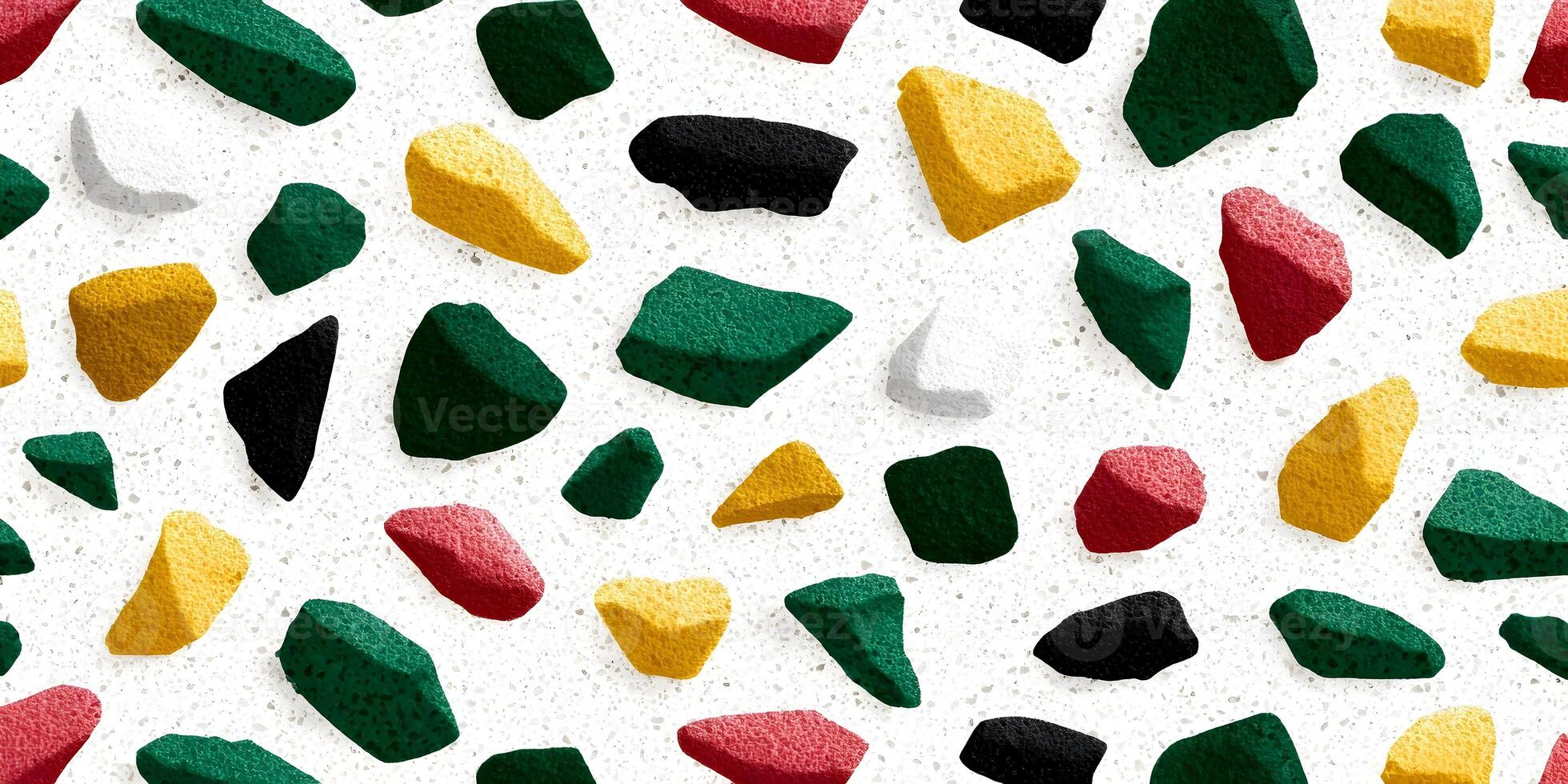 Abstract Terrazzo Seamless Pattern Colorful Stone Texture Background photo