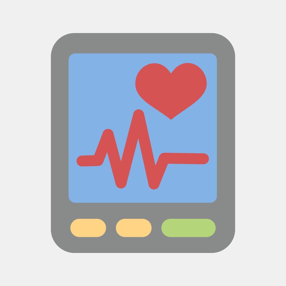 Icon heart rate. Medical elements. Icon in flat style. vector