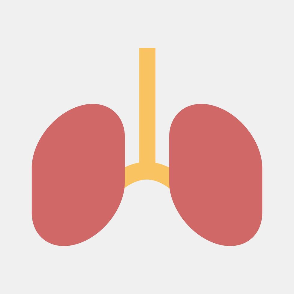 Icon lungs. Medical elements. Icon in flat style. vector