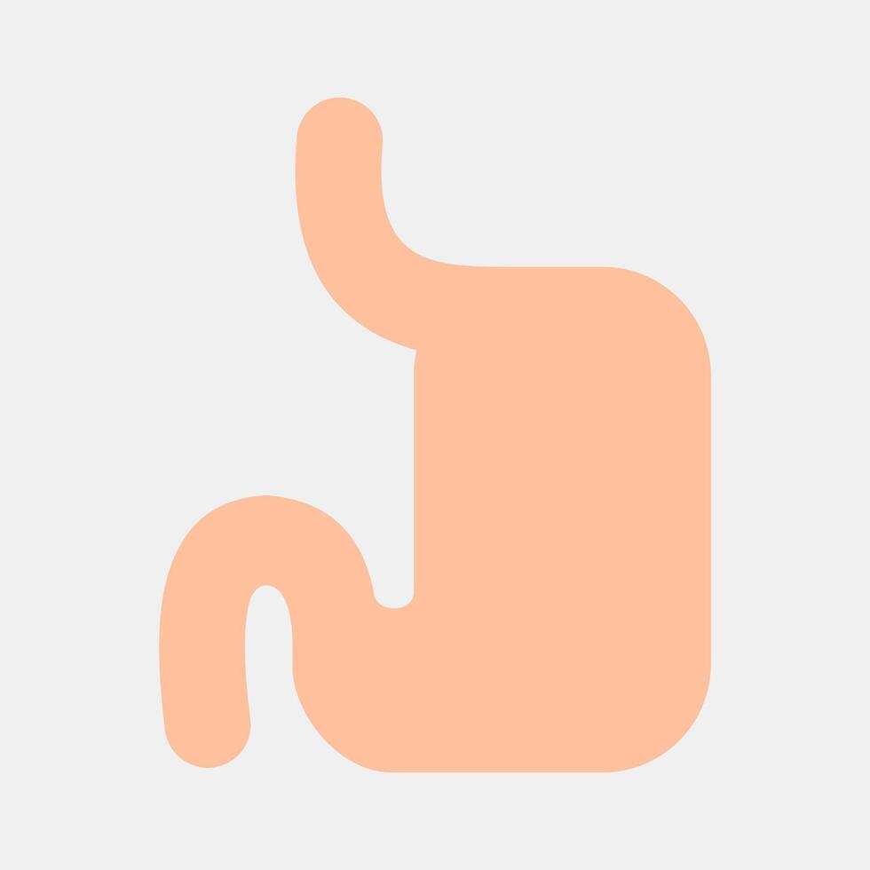 Icon stomach. Medical elements. Icon in flat style. vector